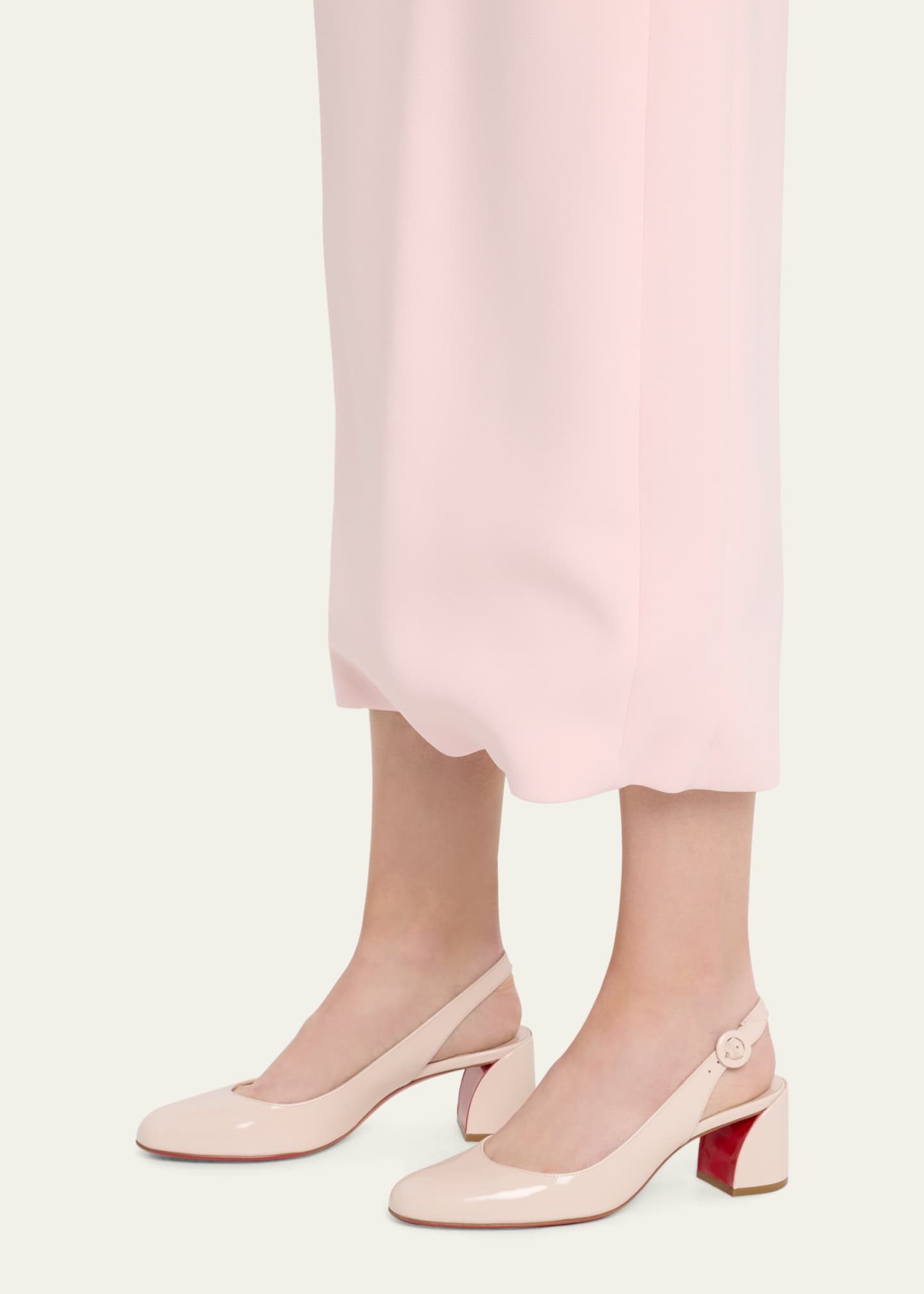 Christian Louboutin So Jane Patent Red Sole Slingback Pumps Image 2 of 5