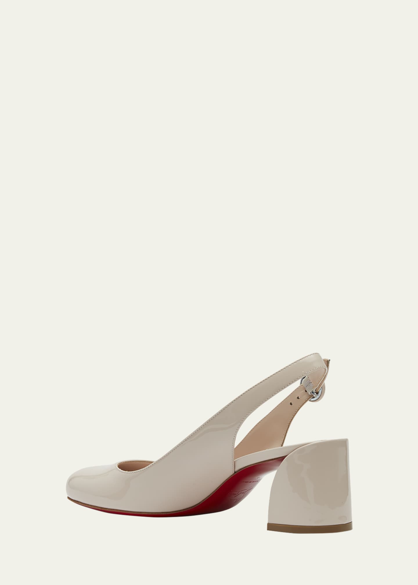 Christian Louboutin So Jane Patent Red Sole Slingback Pumps Image 4 of 5