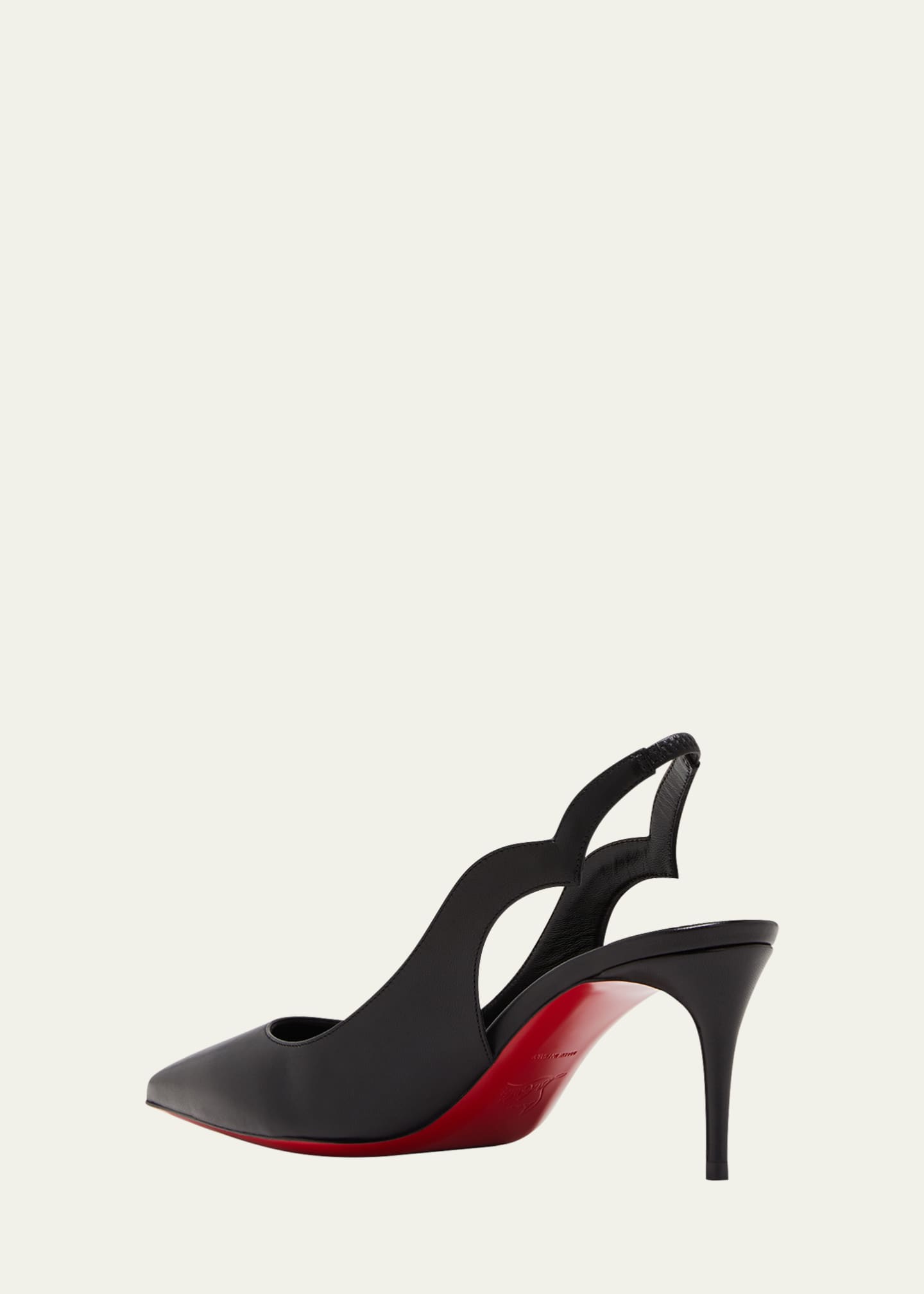 Christian Louboutin Hot Chick Leather Red Sole Slingback Pumps Image 4 of 5