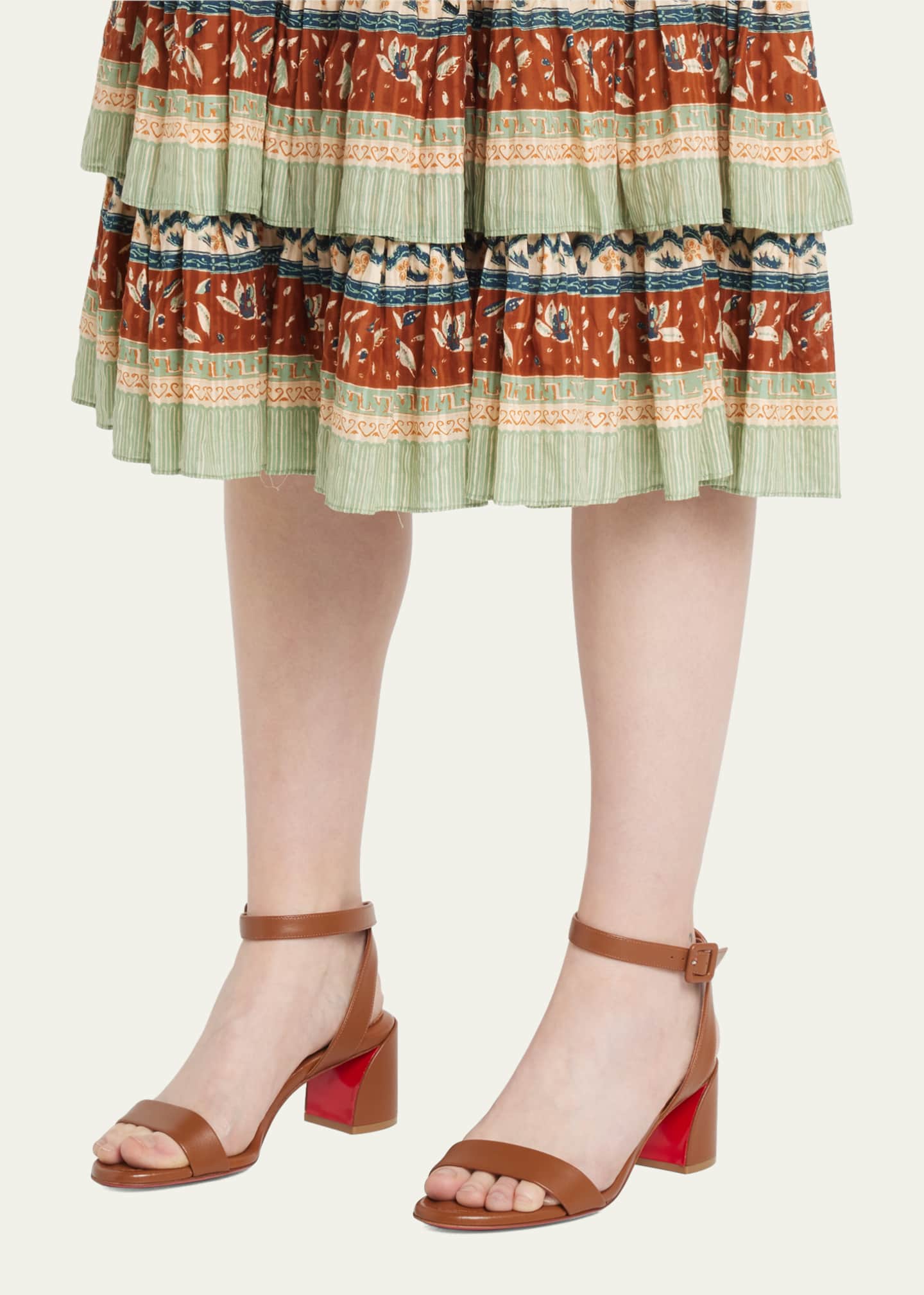 Christian Louboutin Miss Sabina Red Sole Ankle-Strap Sandals Image 2 of 5