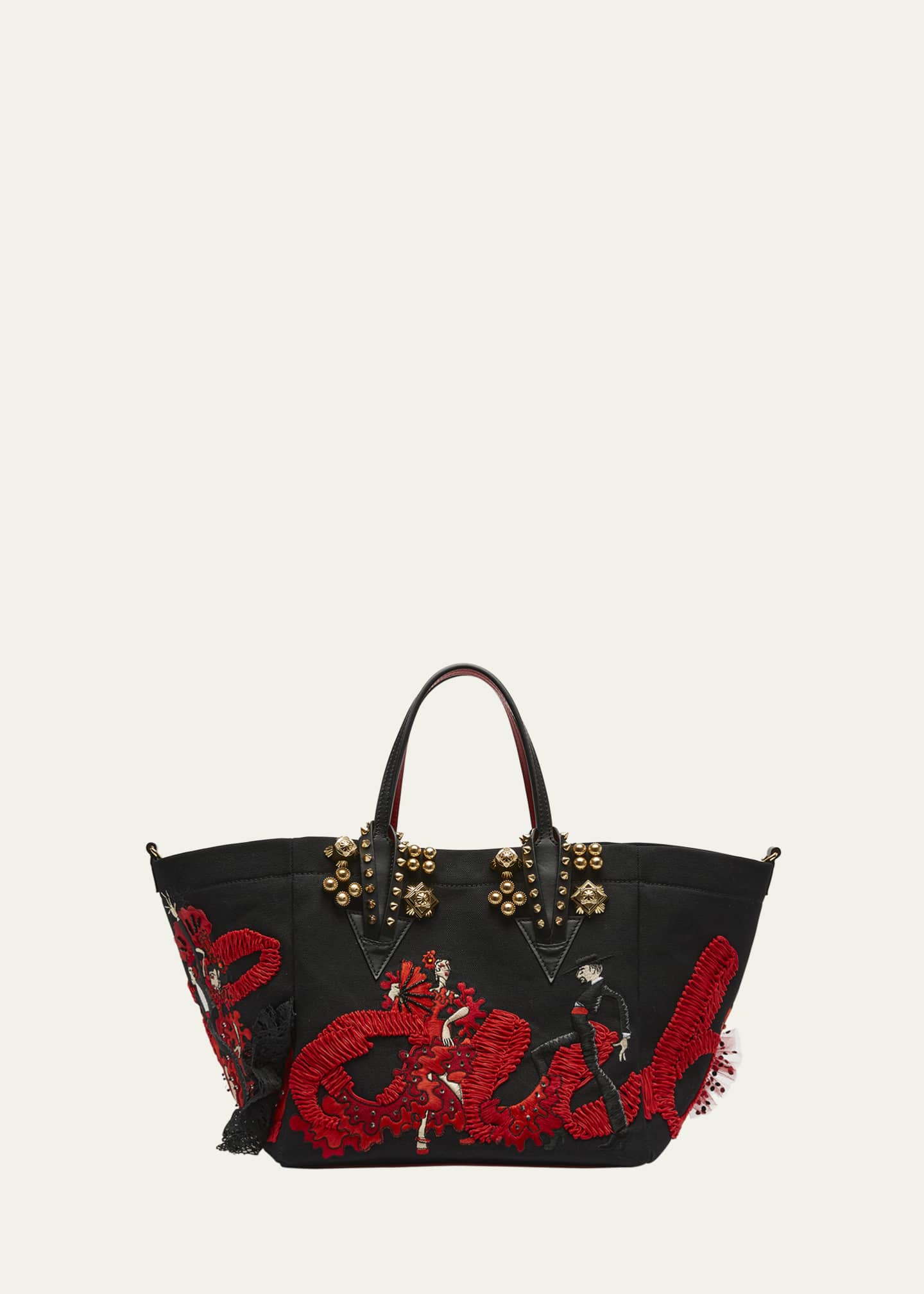 Christian Louboutin Small Flamencaba Embroidered Tote Bag