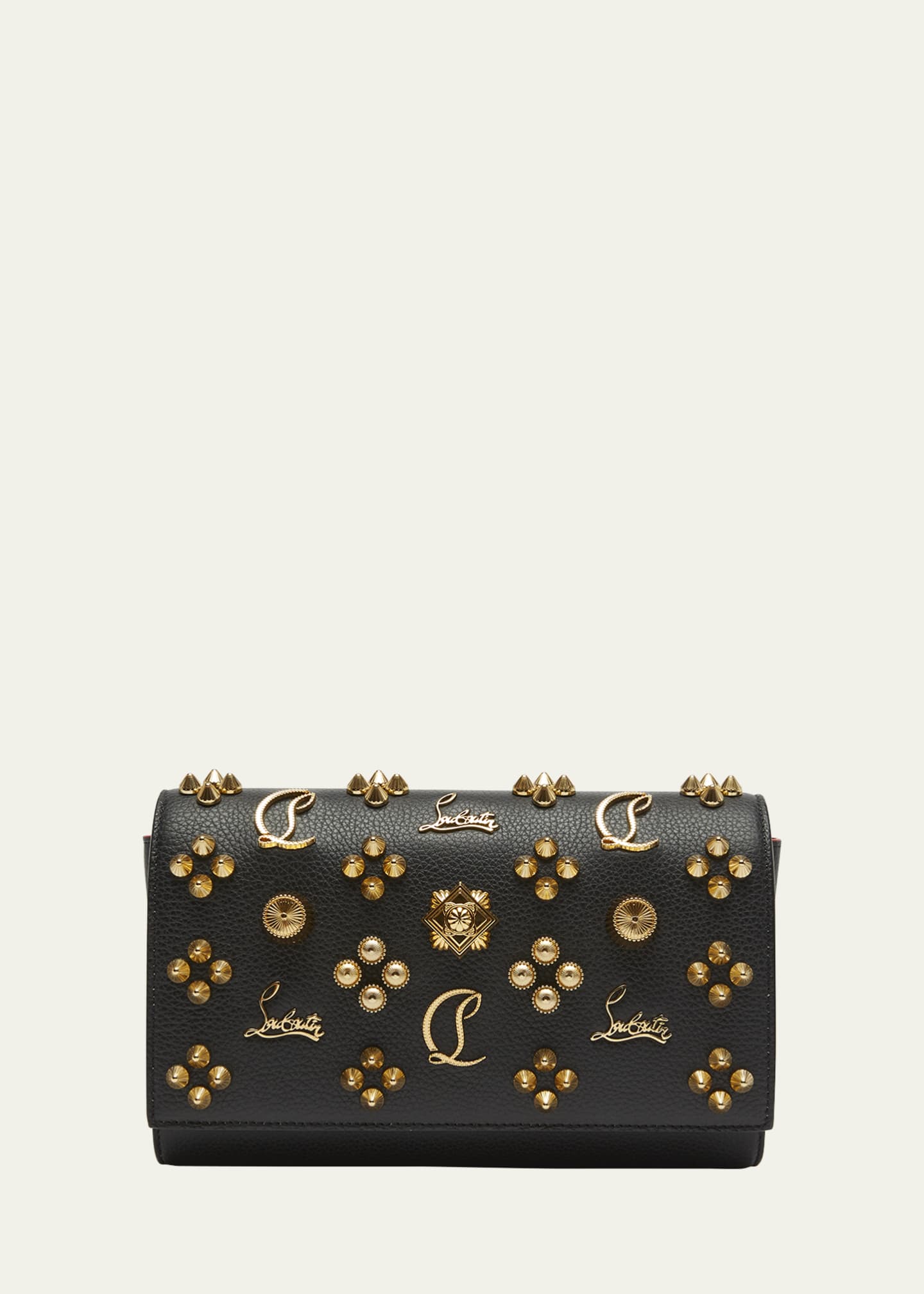 Christian Louboutin Paloma Clutch in Leather with Loubinthesky Seville  Spikes