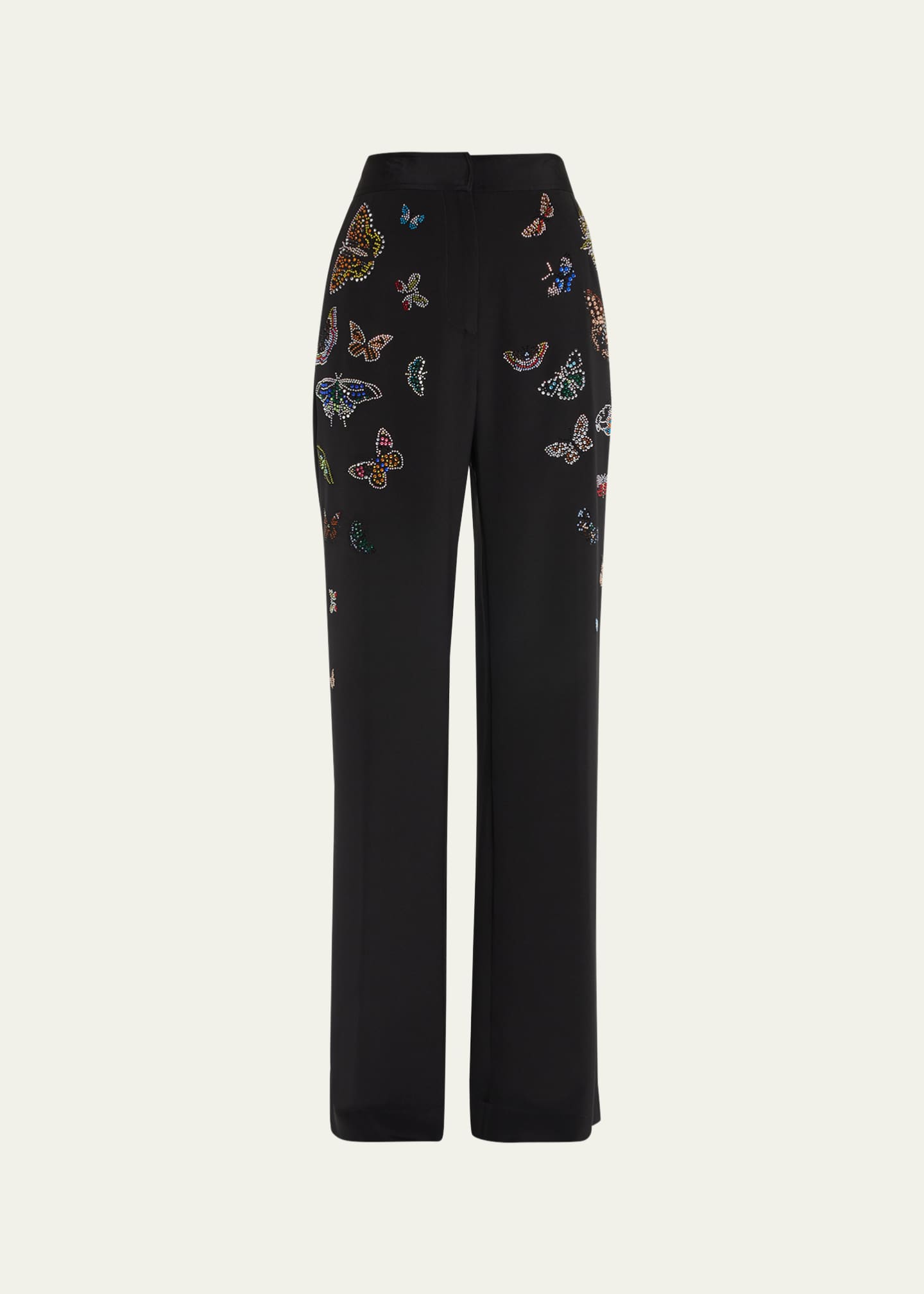 Libertine Millions Of Butterflies Embellished Wide Leg Trousers