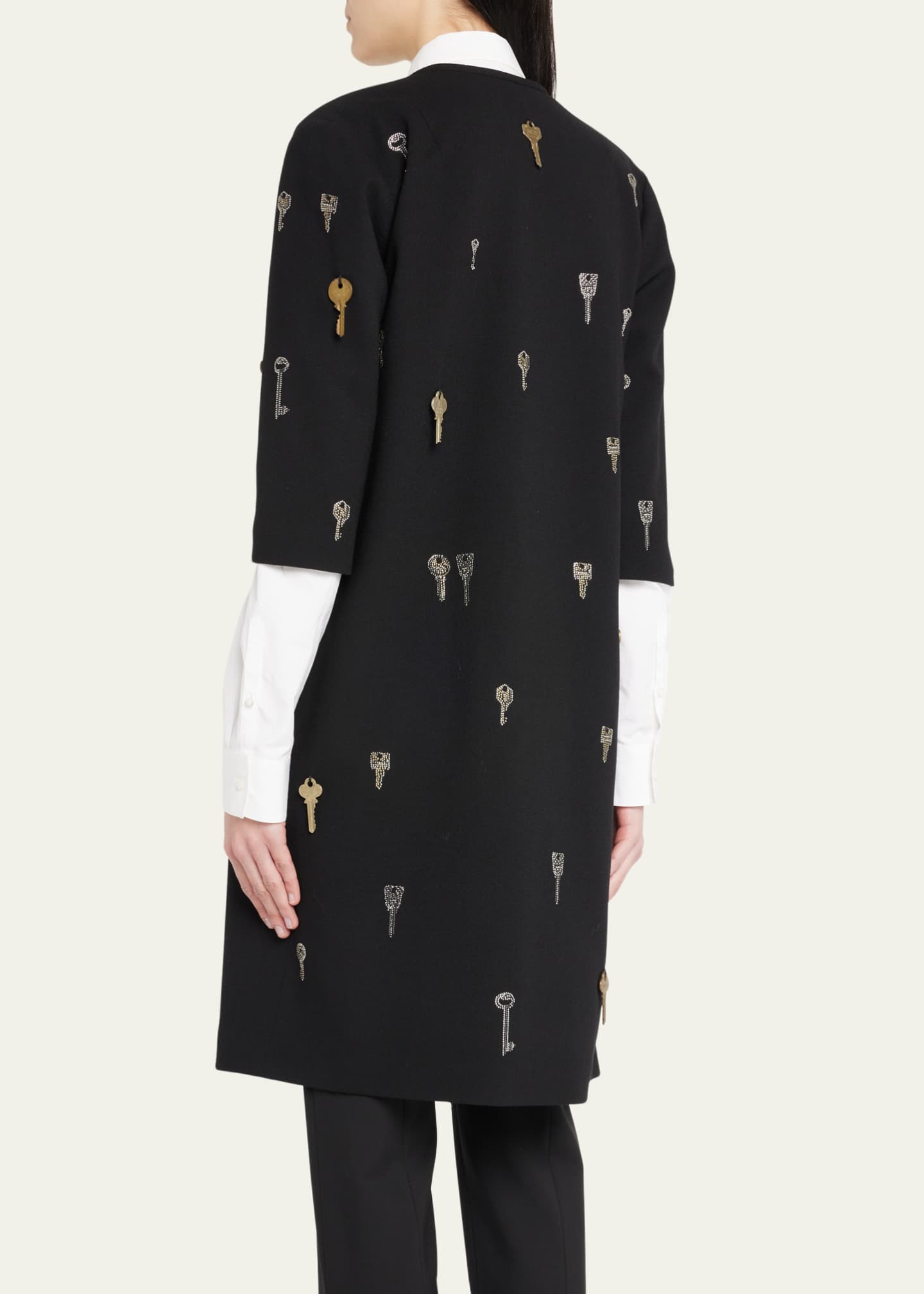 Embellished duster coat cheap