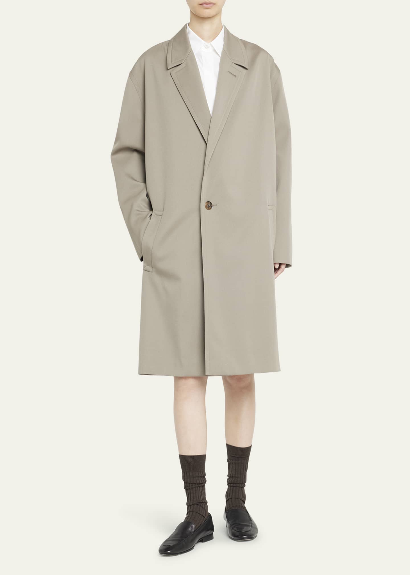 THE ROW Clancy Wool Top Coat Bergdorf Goodman
