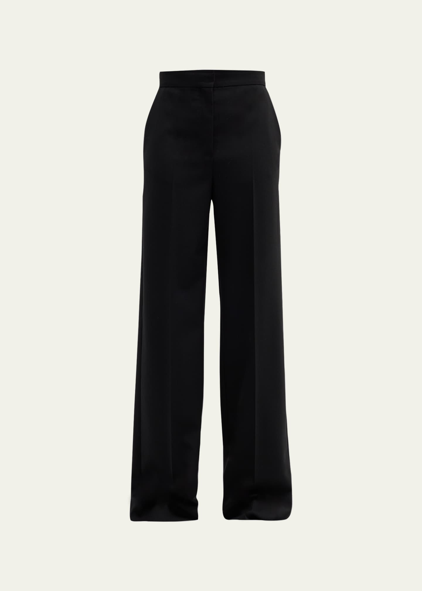 THE ROW Delton HighRise WideLeg Wool Pants Bergdorf Goodman