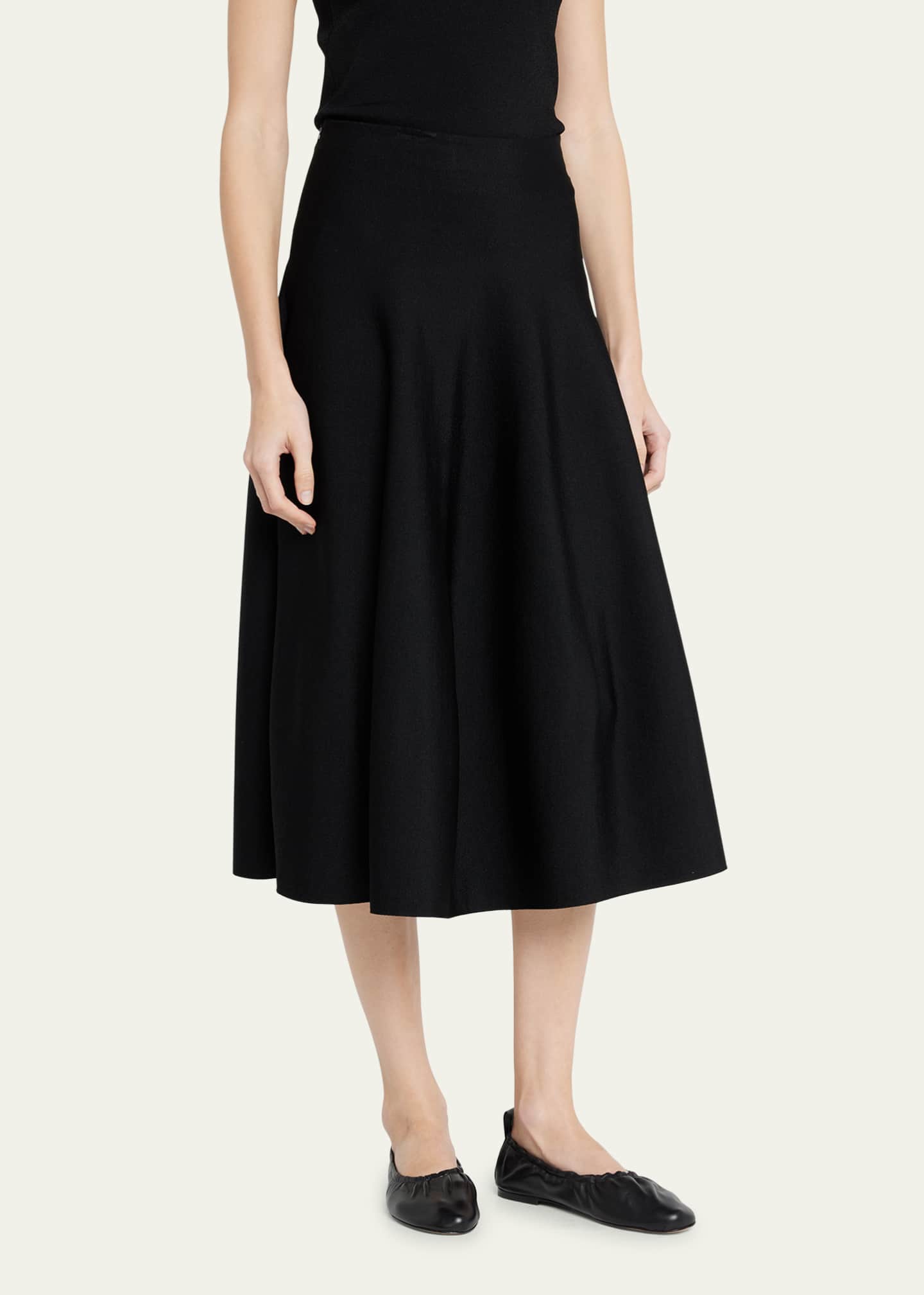 THE ROW Cindy Flared Midi Skirt Bergdorf Goodman