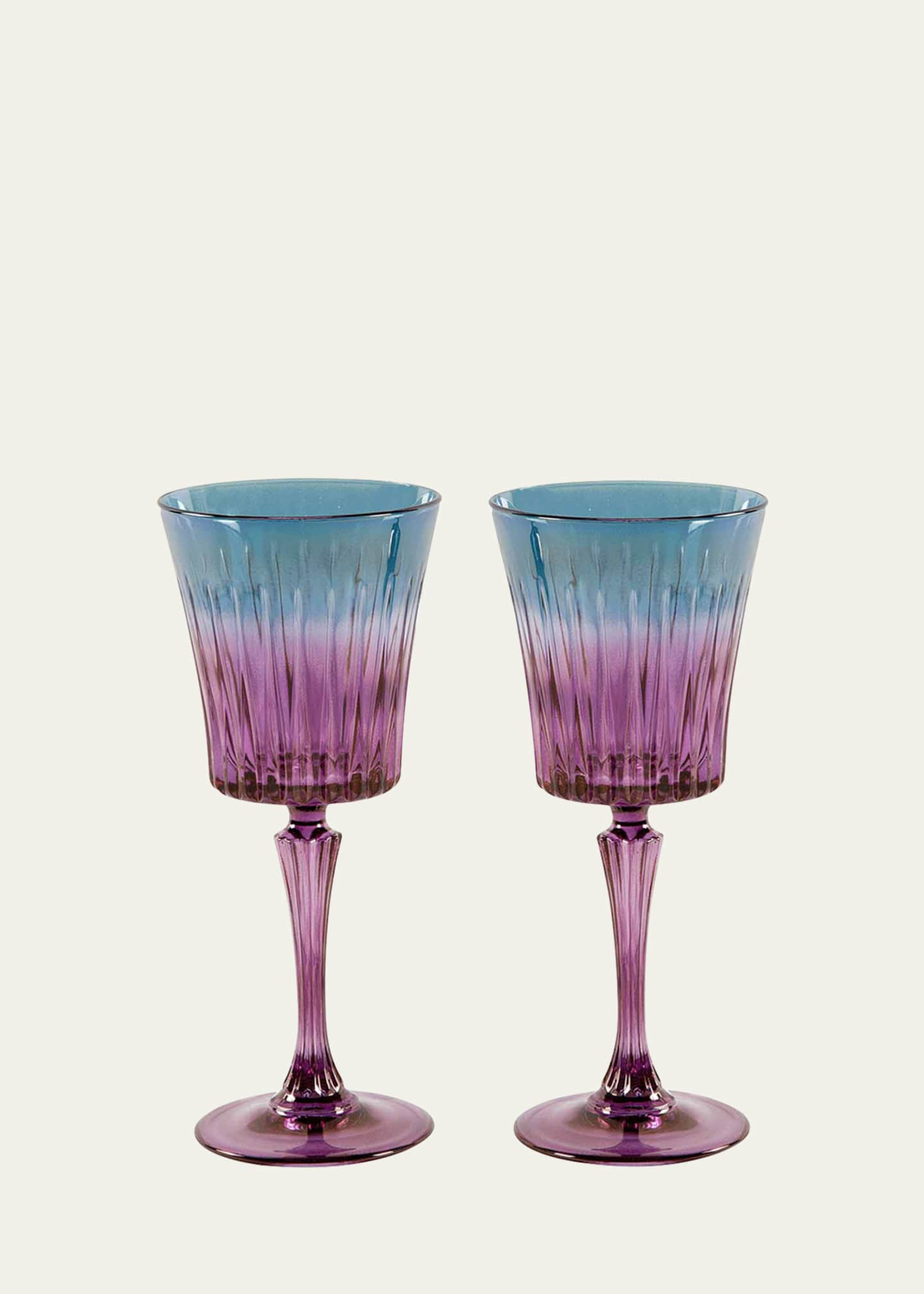 Luisa Beccaria Purple Shaded Stemmed Water Glasses, Set of 2 - Bergdorf  Goodman