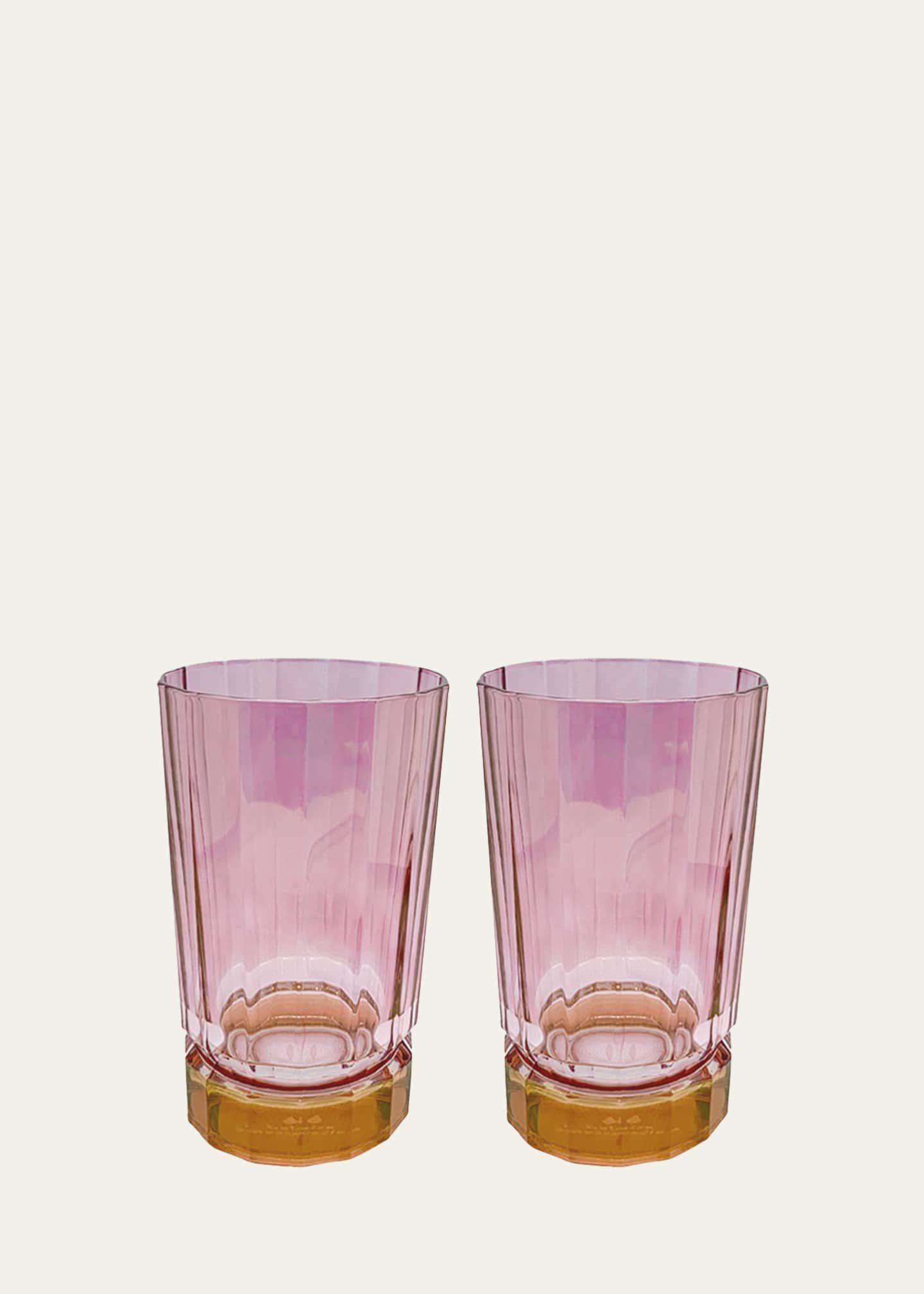 Luisa Beccaria Pink Shaded Glass Tumblers, Set of 2 Bergdorf Goodman