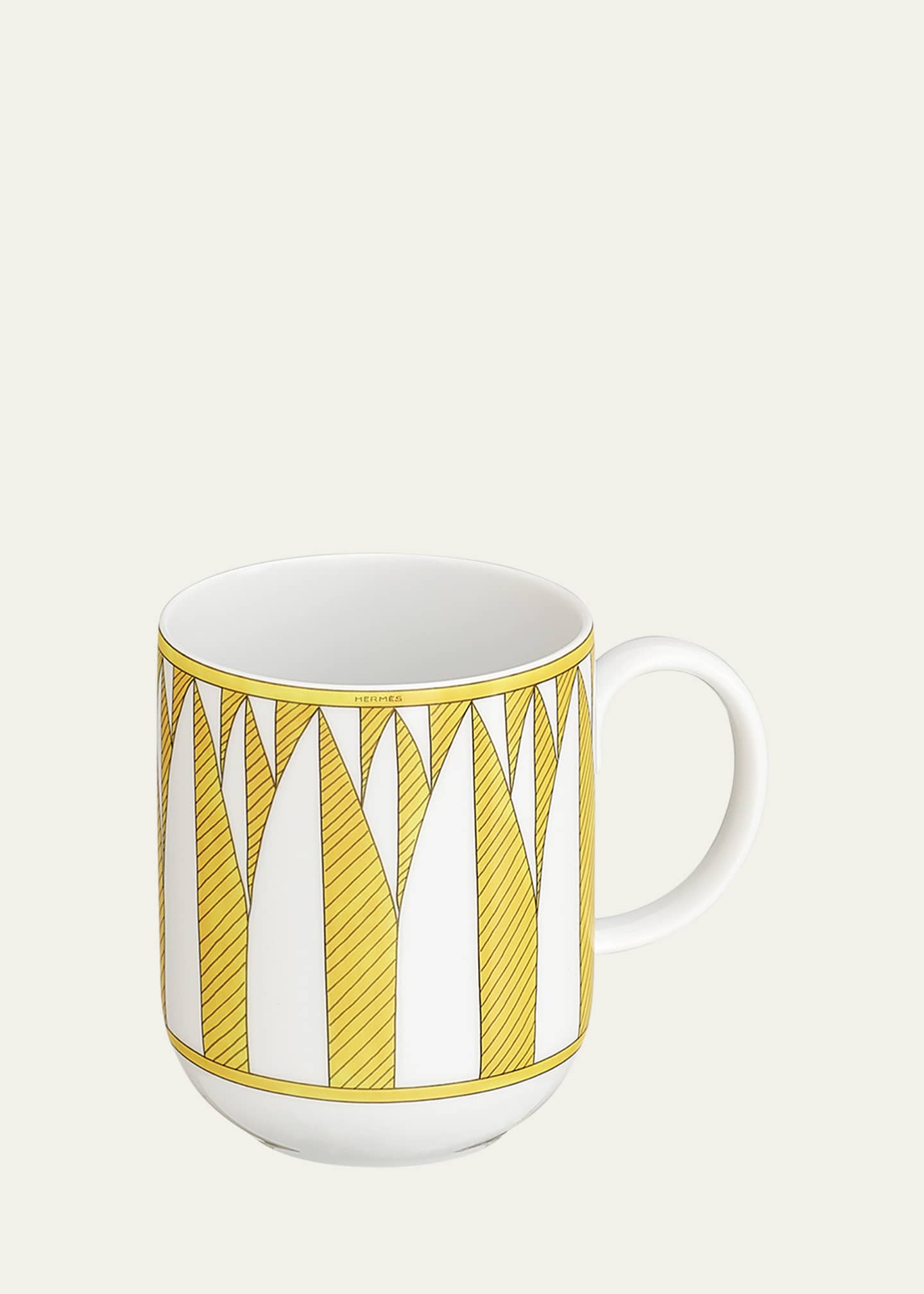 Tasse Hermès Soleil D'Hermès N°2, Jaune, En Porcelaine, Set De 2, Neuve, Made In France