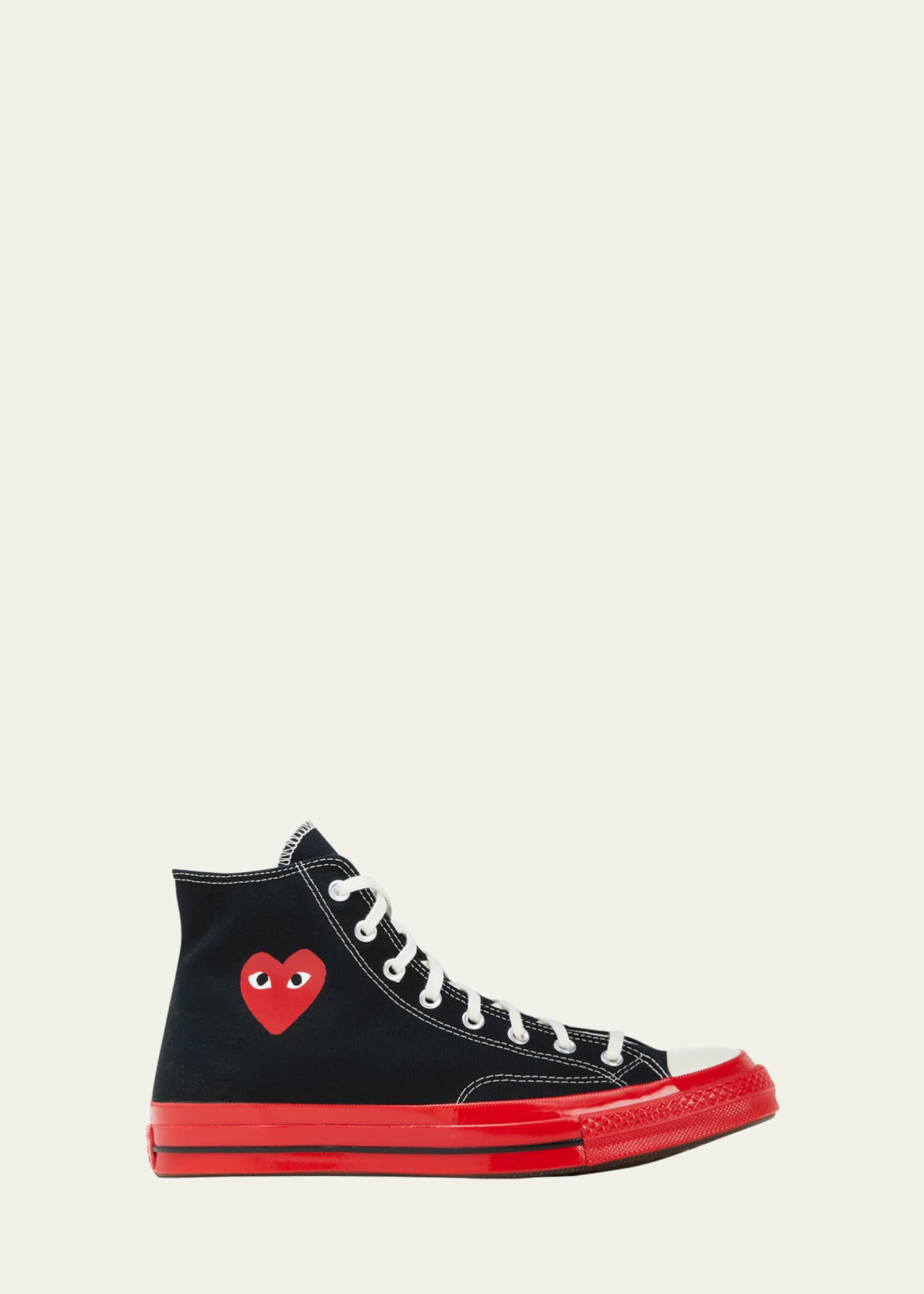 CDG Play x Converse Red Sole Canvas High-Top Sneakers