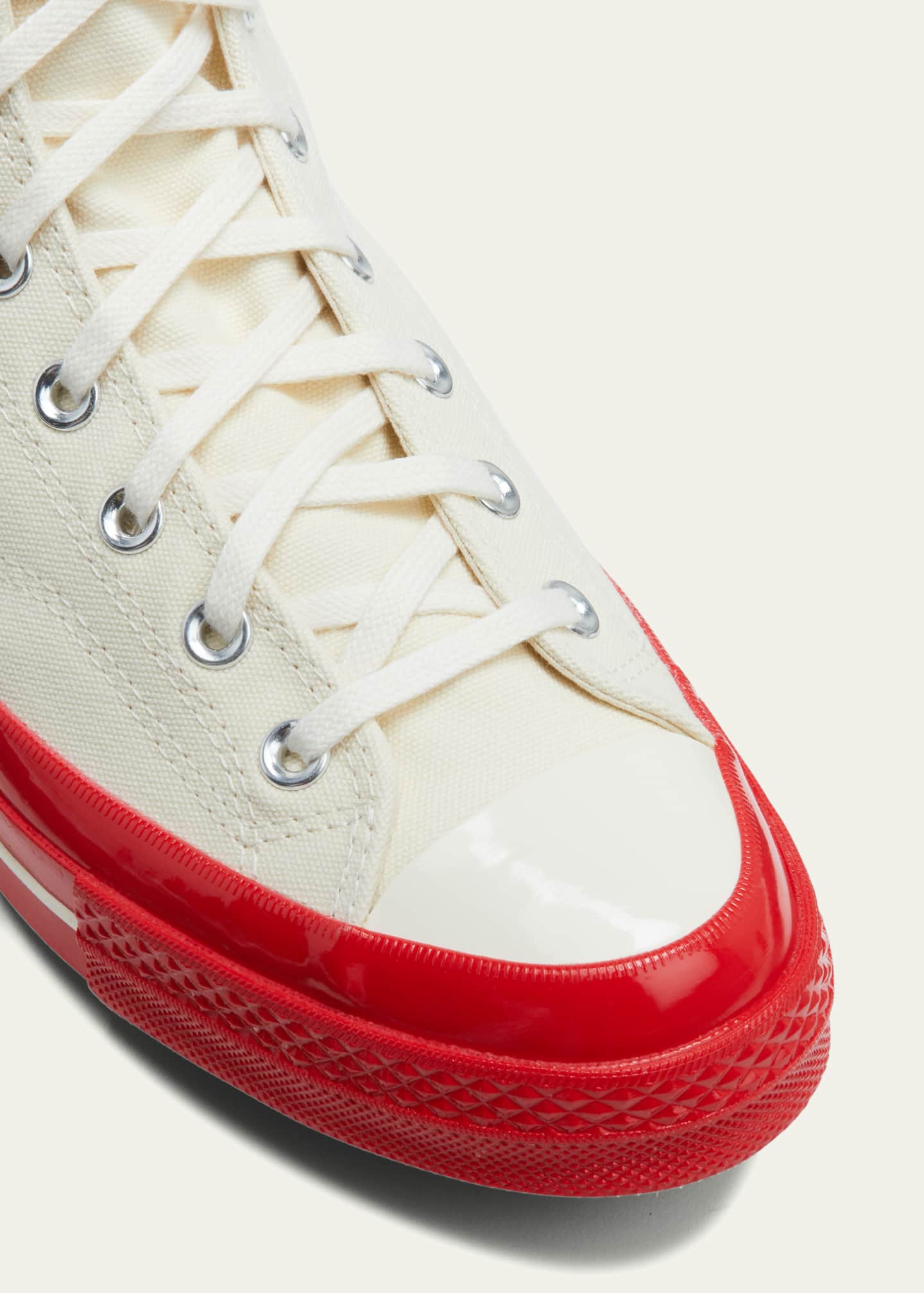 CDG Play x Converse Red Sole Canvas High-Top Sneakers Image 5 of 5