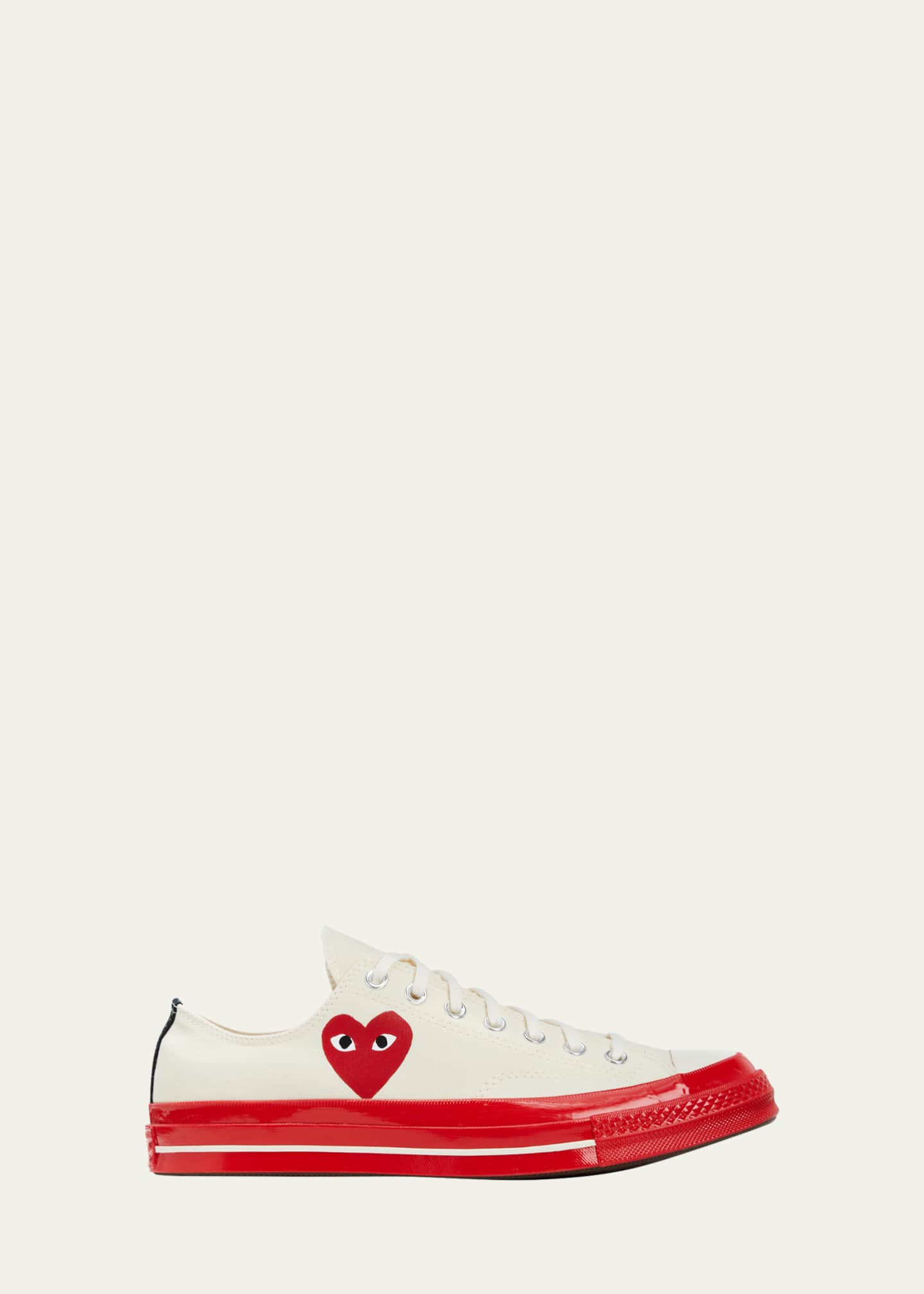 CDG Play x Converse Red Sole Canvas Low Top Sneakers