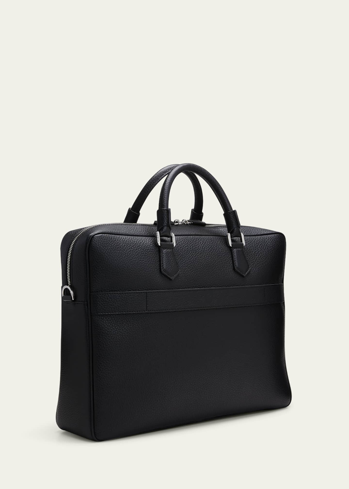 Slim Briefcase Taiga Leather - Men - Bags