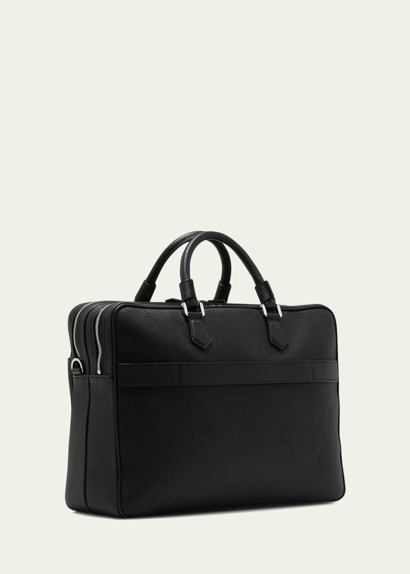 Serapian Men's Leather Double Briefcase Image 3 of 5