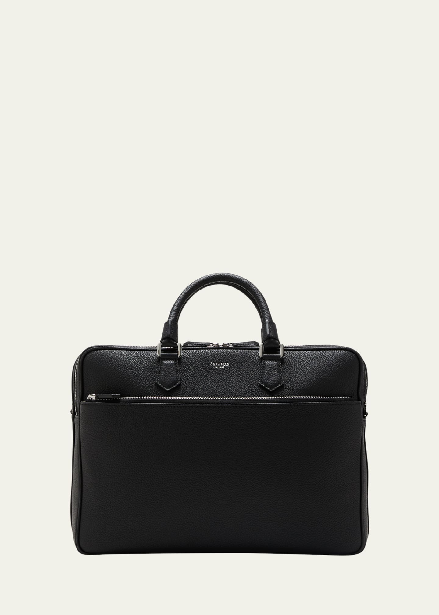 Serapian Men's Leather Double Briefcase Image 1 of 5