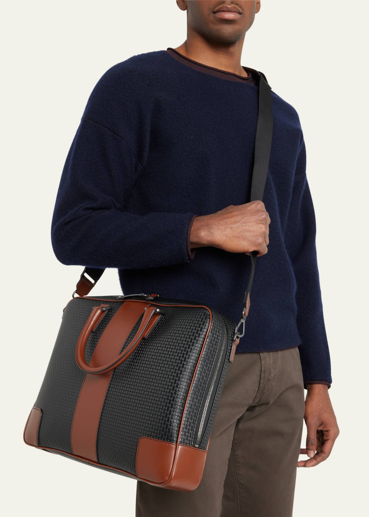 Serapian Men's Slim Stepan 72 Briefcase Image 2 of 5