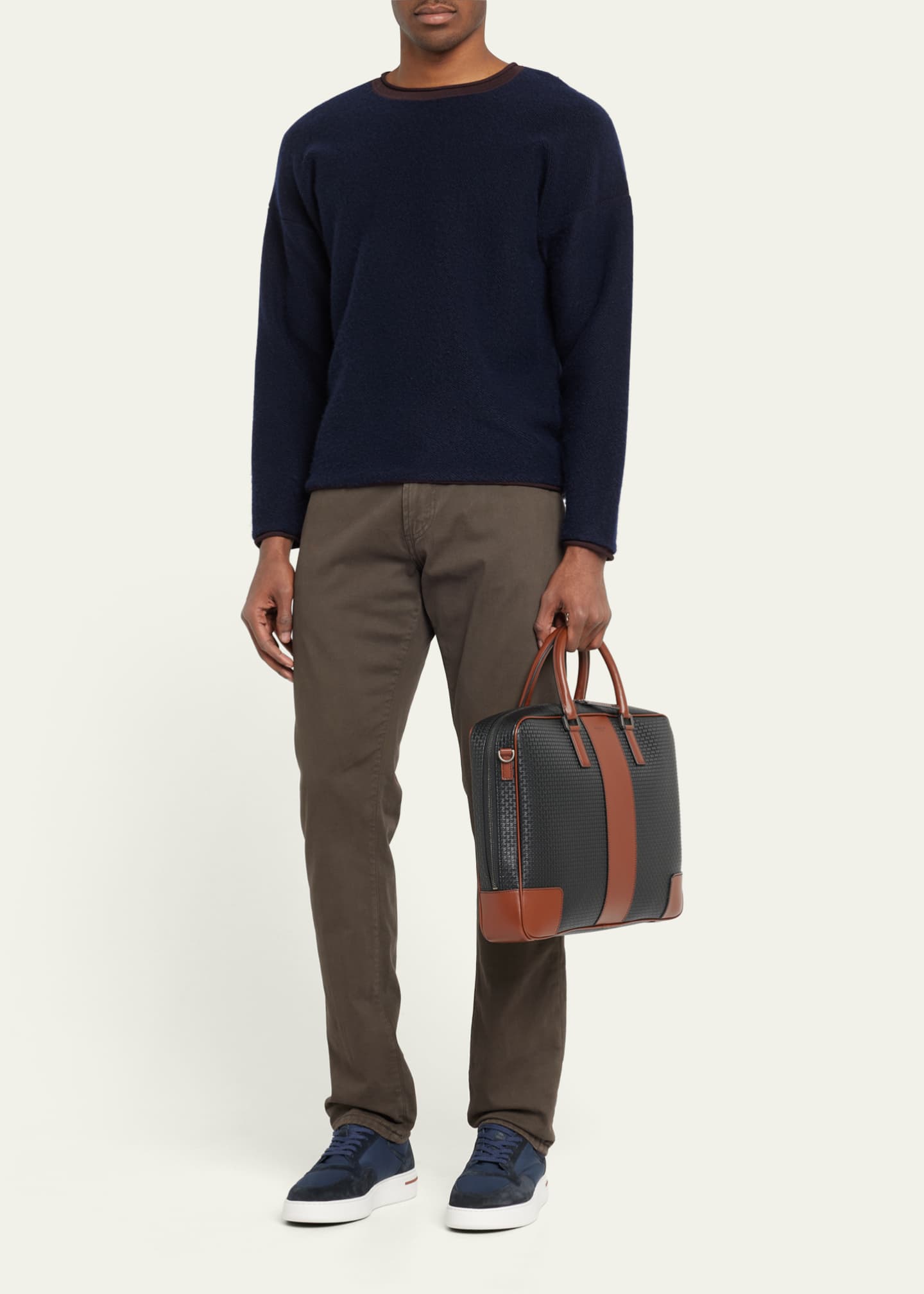 Serapian Men's Slim Stepan 72 Briefcase Image 5 of 5