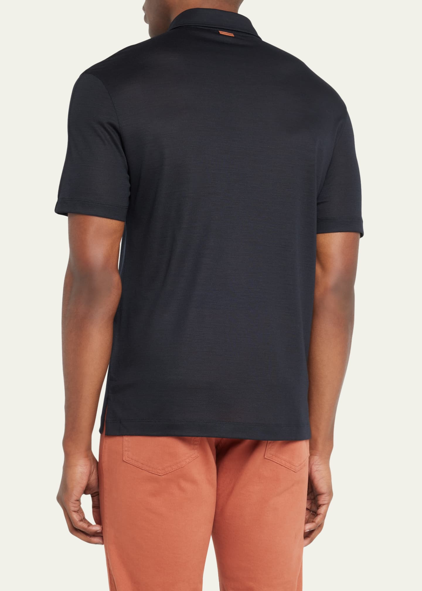 ZEGNA Men's Wool Polo Shirt Image 3 of 5