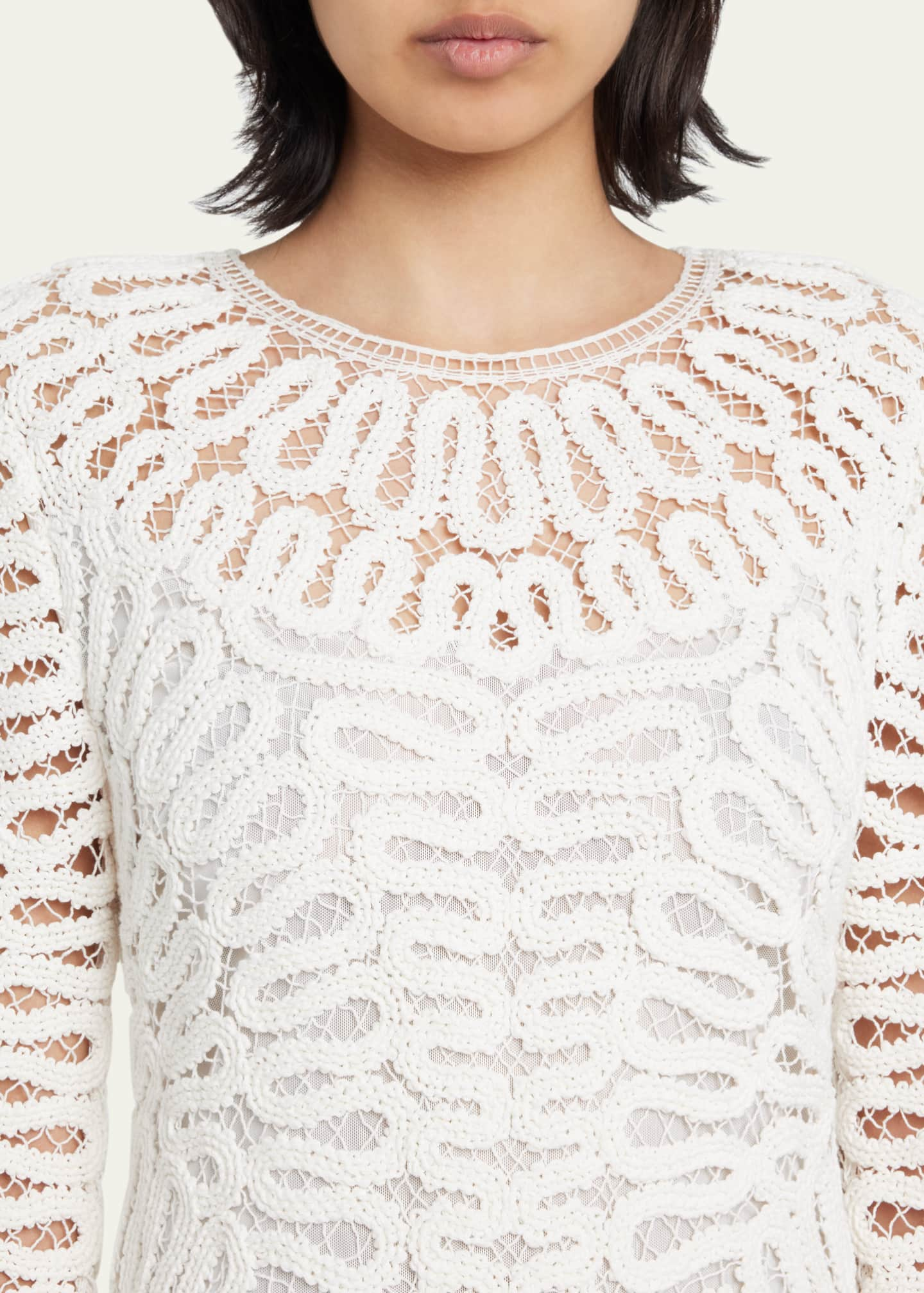 SIMKHAI Mccall Cage Crochet Mini Dress - Bergdorf Goodman