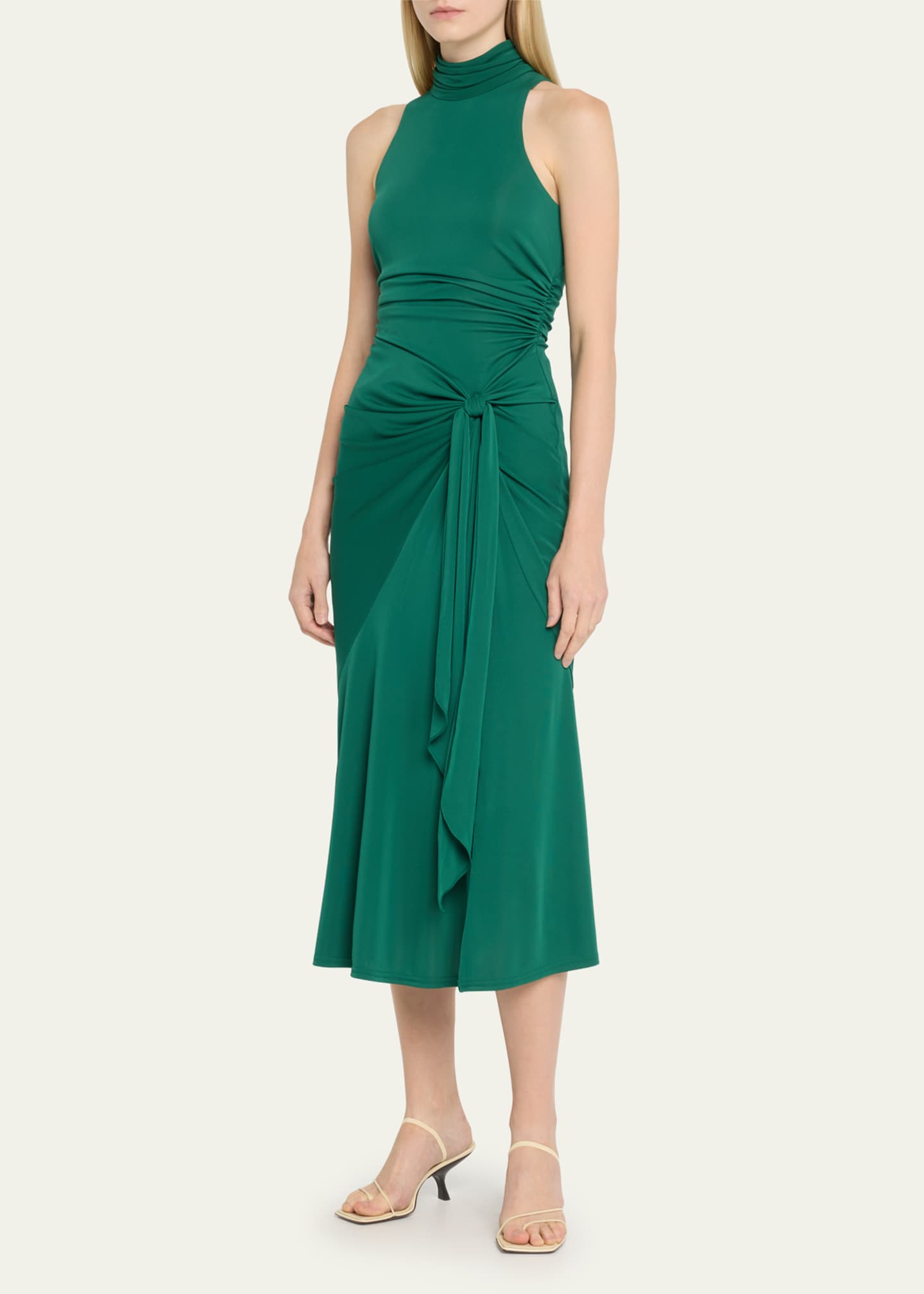 Cinq a Sept Rori Sleeveless Side-Tie Turtleneck Midi Dress - Bergdorf ...