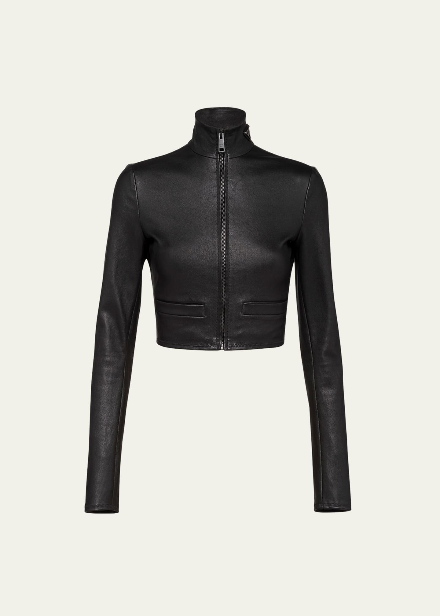 Prada black leather jacket sale