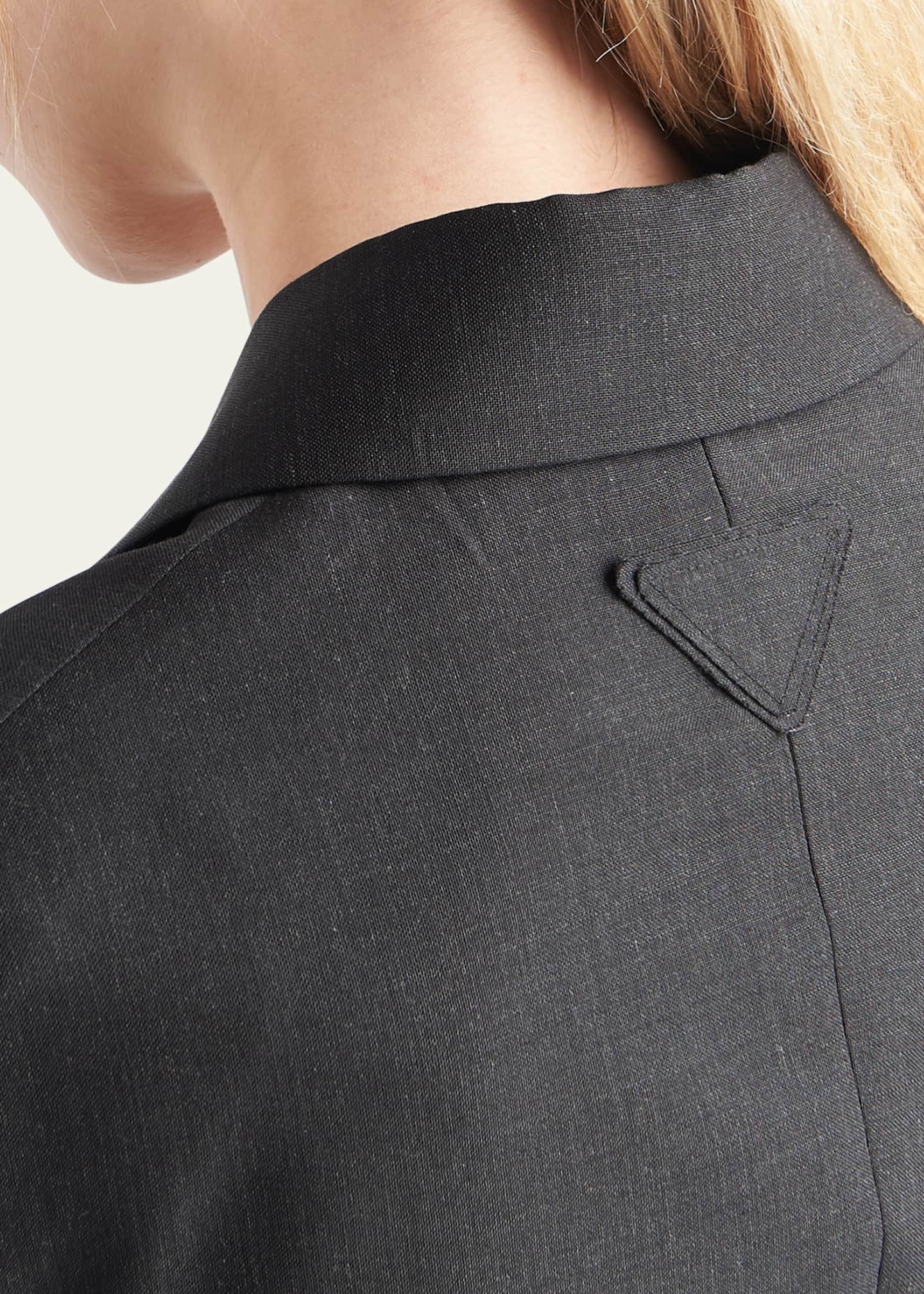 Prada Kid Mohair Belted Wrap Blazer Jacket Image 5 of 5