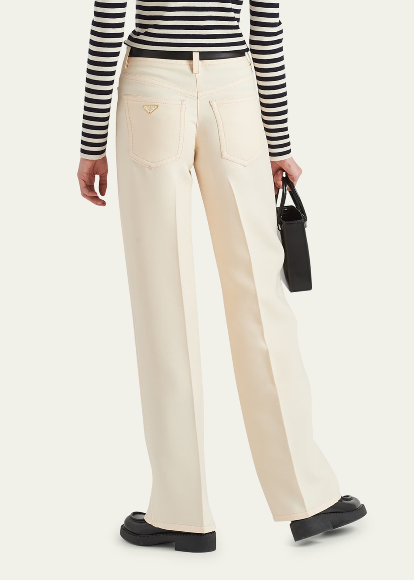Prada Tricotine Straight-Leg Pants Image 3 of 4