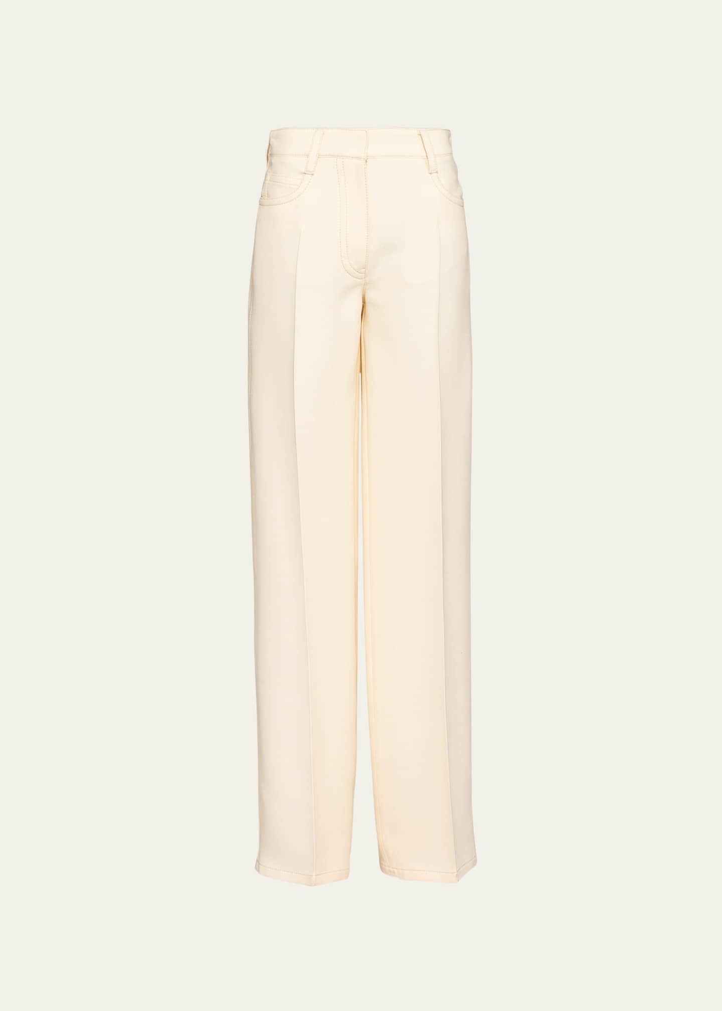 Prada Tricotine Straight-Leg Pants Image 1 of 4