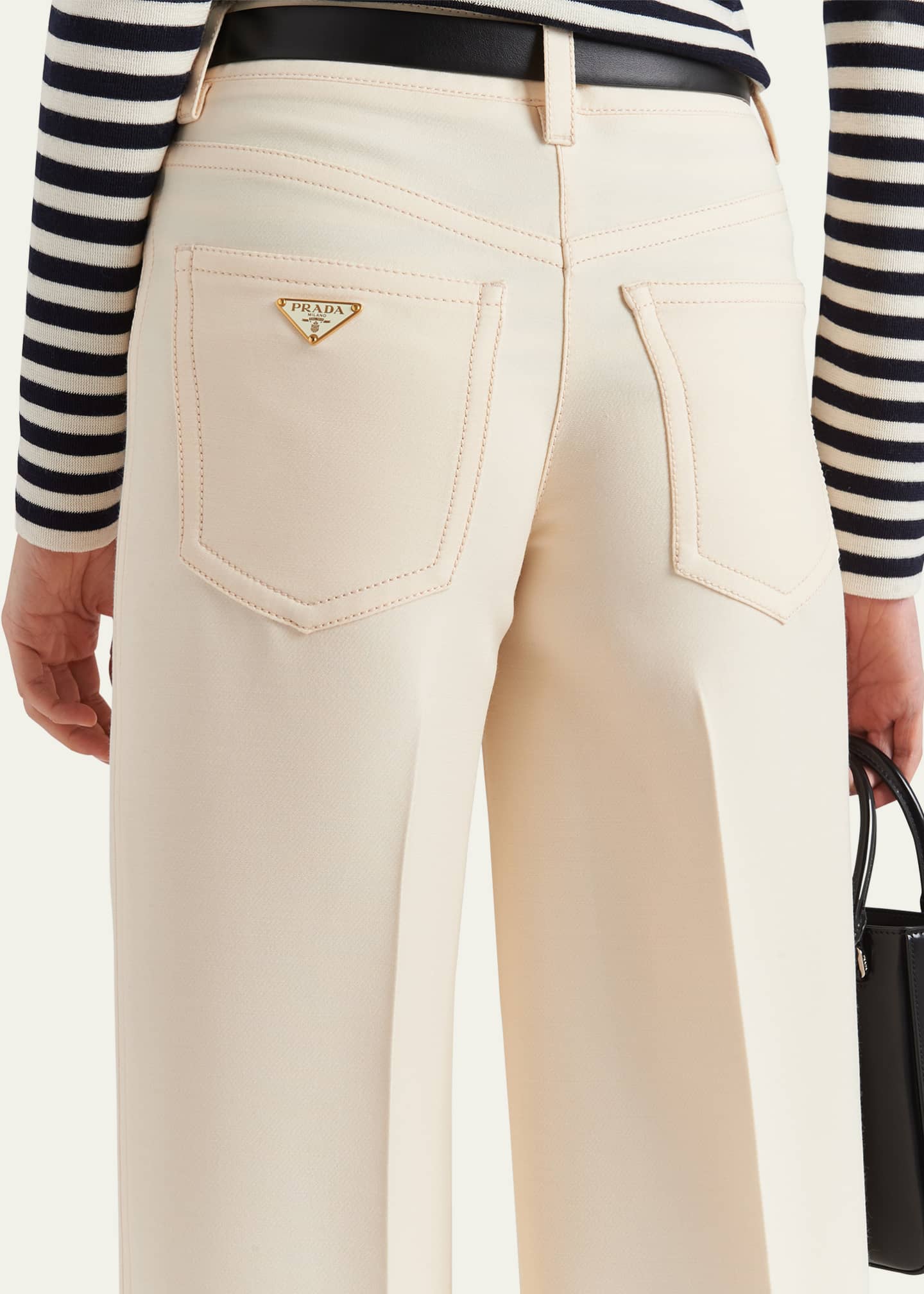 Prada Tricotine Straight-Leg Pants Image 4 of 4