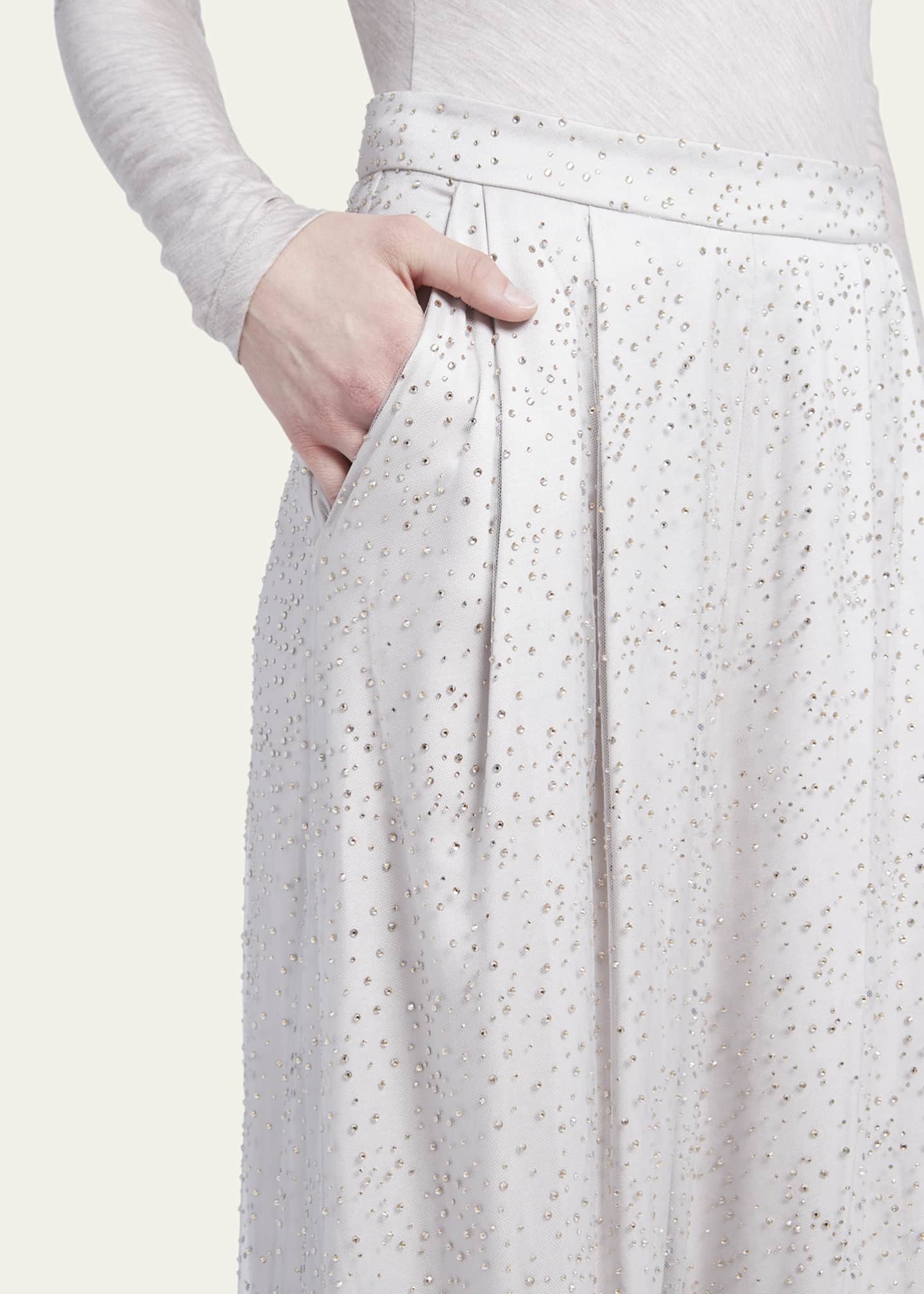 Giorgio Armani Satin Beaded Pants - Bergdorf Goodman