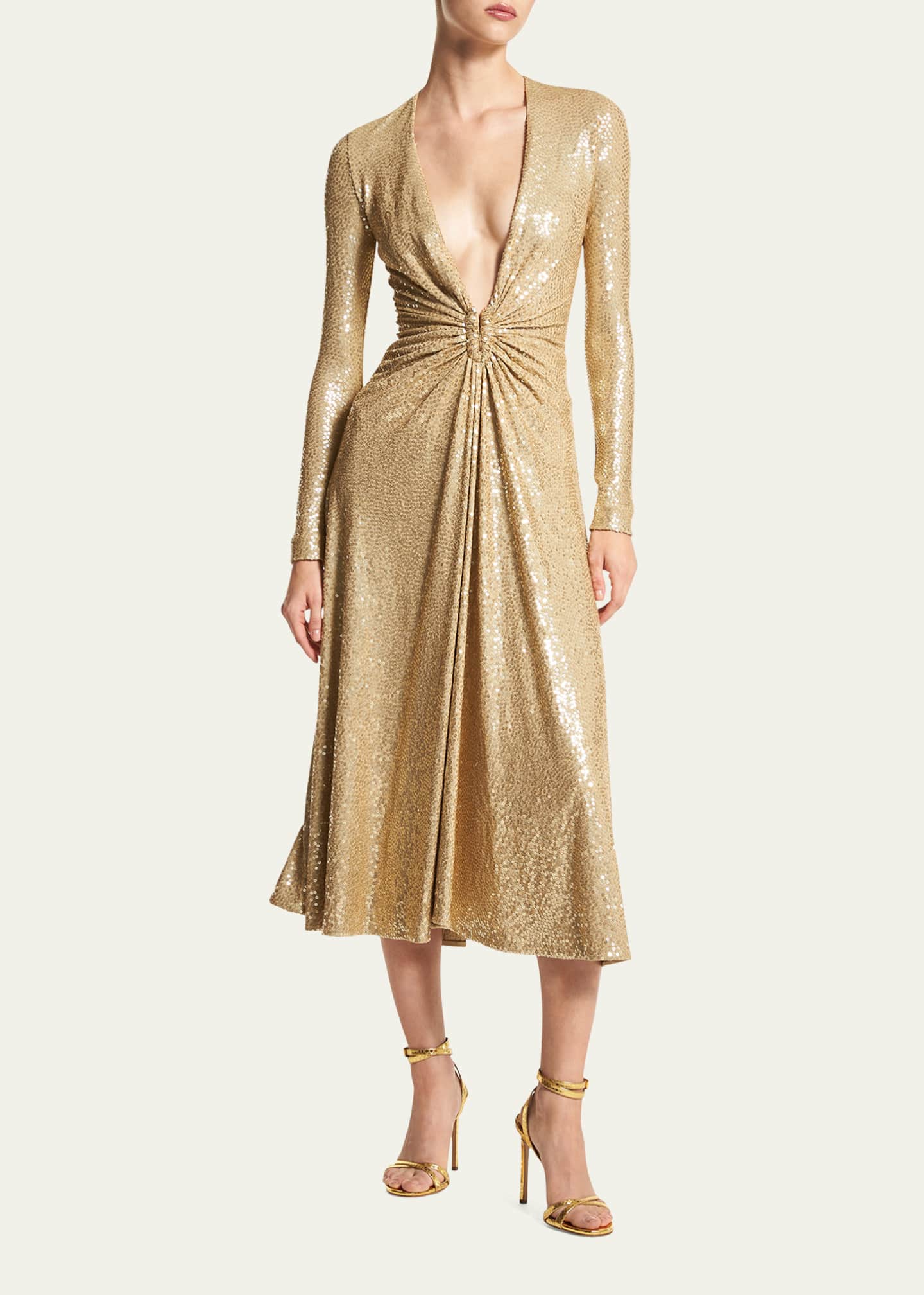 Michael Kors Collection Hand-Embellished Sequin Midi Dress - Bergdorf  Goodman
