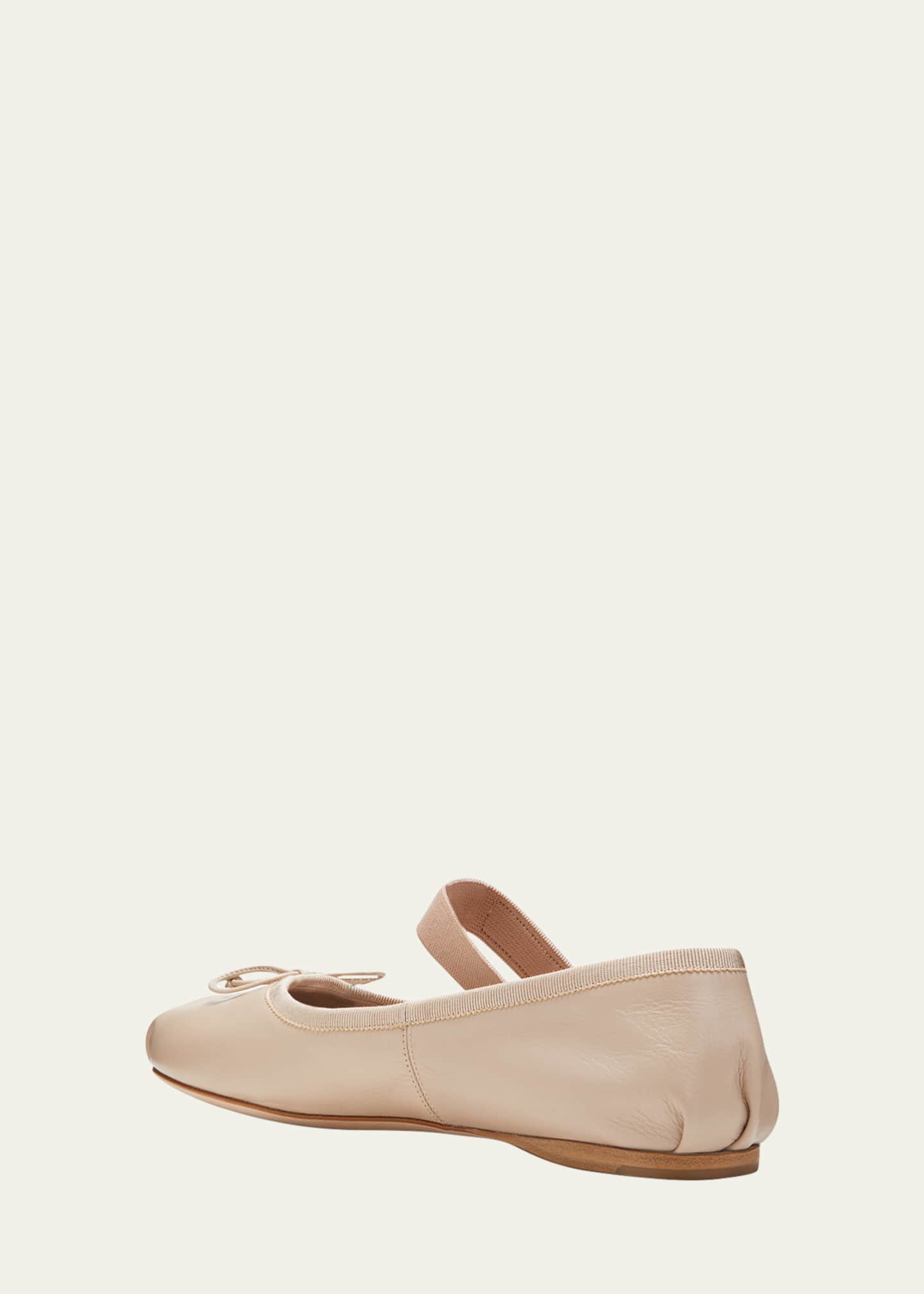 Miu Miu Leather Ballerina Flats Image 4 of 5