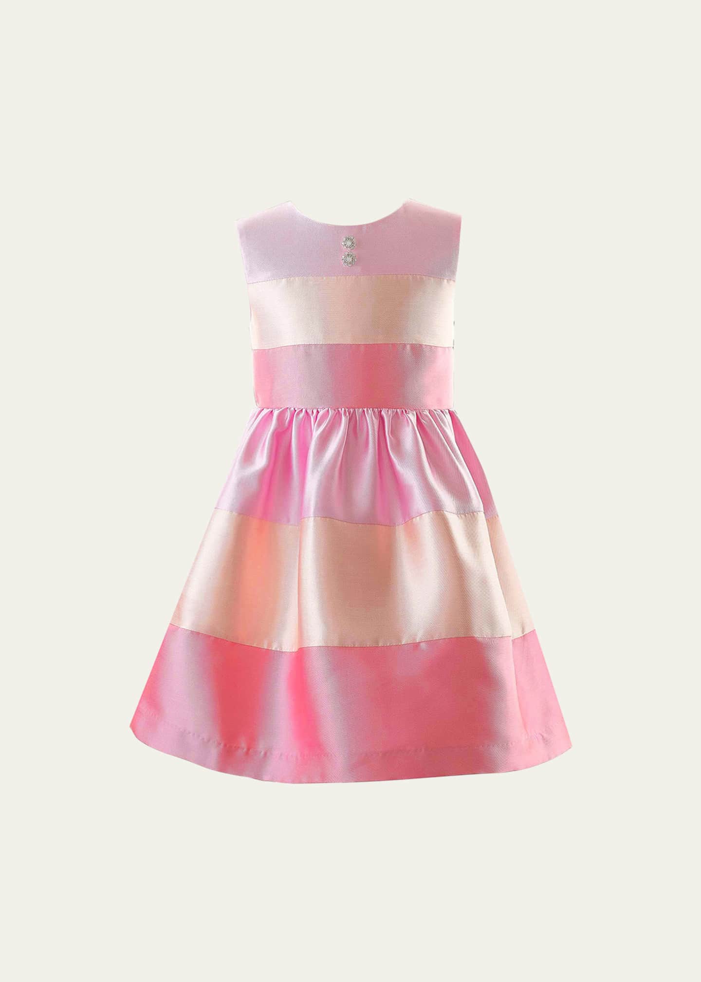 Rachel Riley Girl's Candy Striped Party Dress, Size 6-14 Image 1 of 2