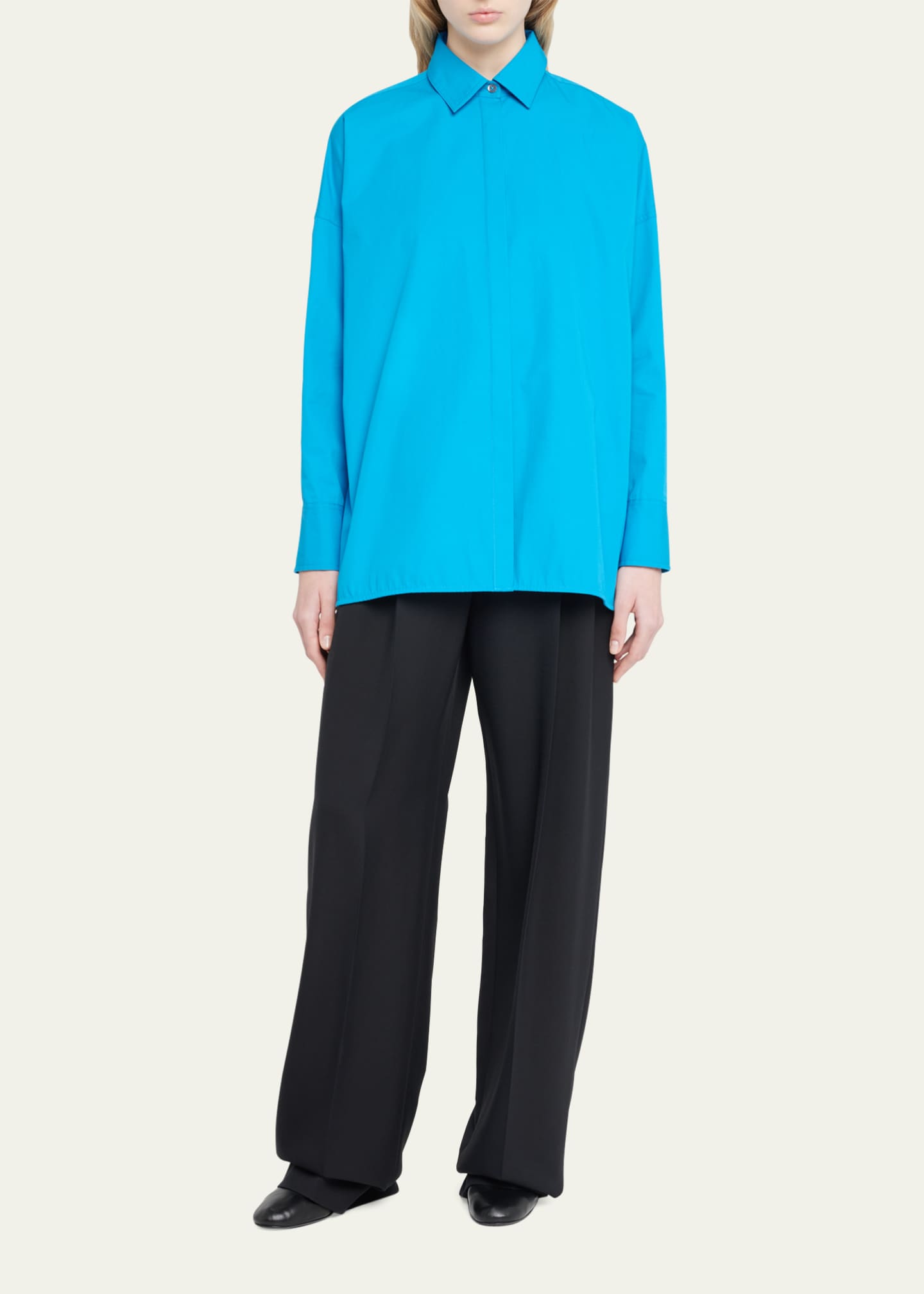 Co Oversized Button-Down Organic Cotton Shirt - Bergdorf Goodman