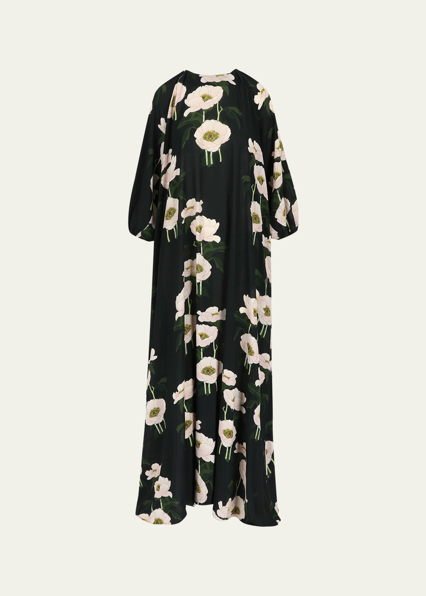 BERNADETTE Long-Sleeve Floral Print Gown - Bergdorf Goodman