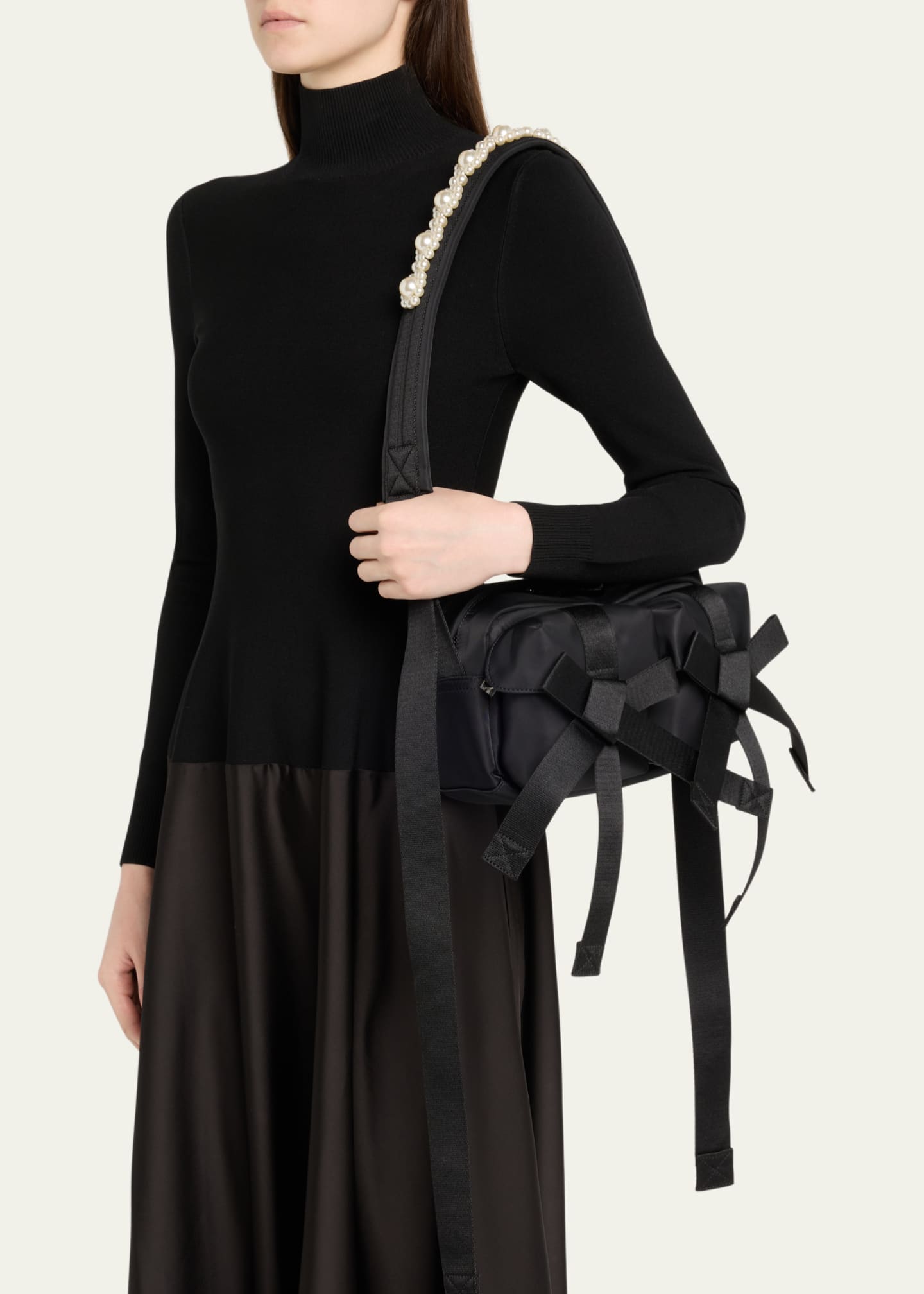 simone rocha バッグ Simone Rocha Pearl-Embellished Shoulder Bag