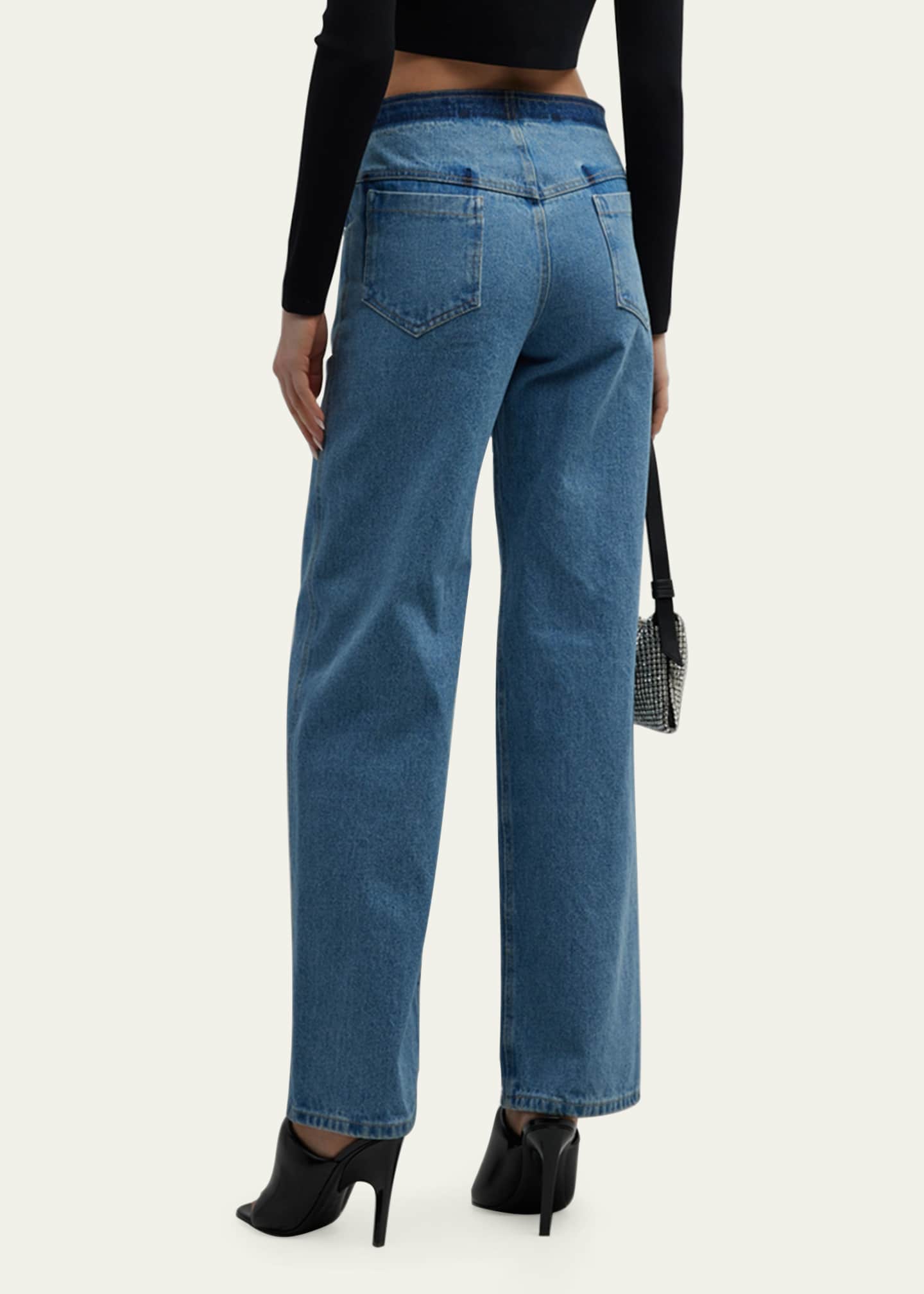 輝い Christopher Esber Deconstructed Denim Straight-Leg Jeans その他