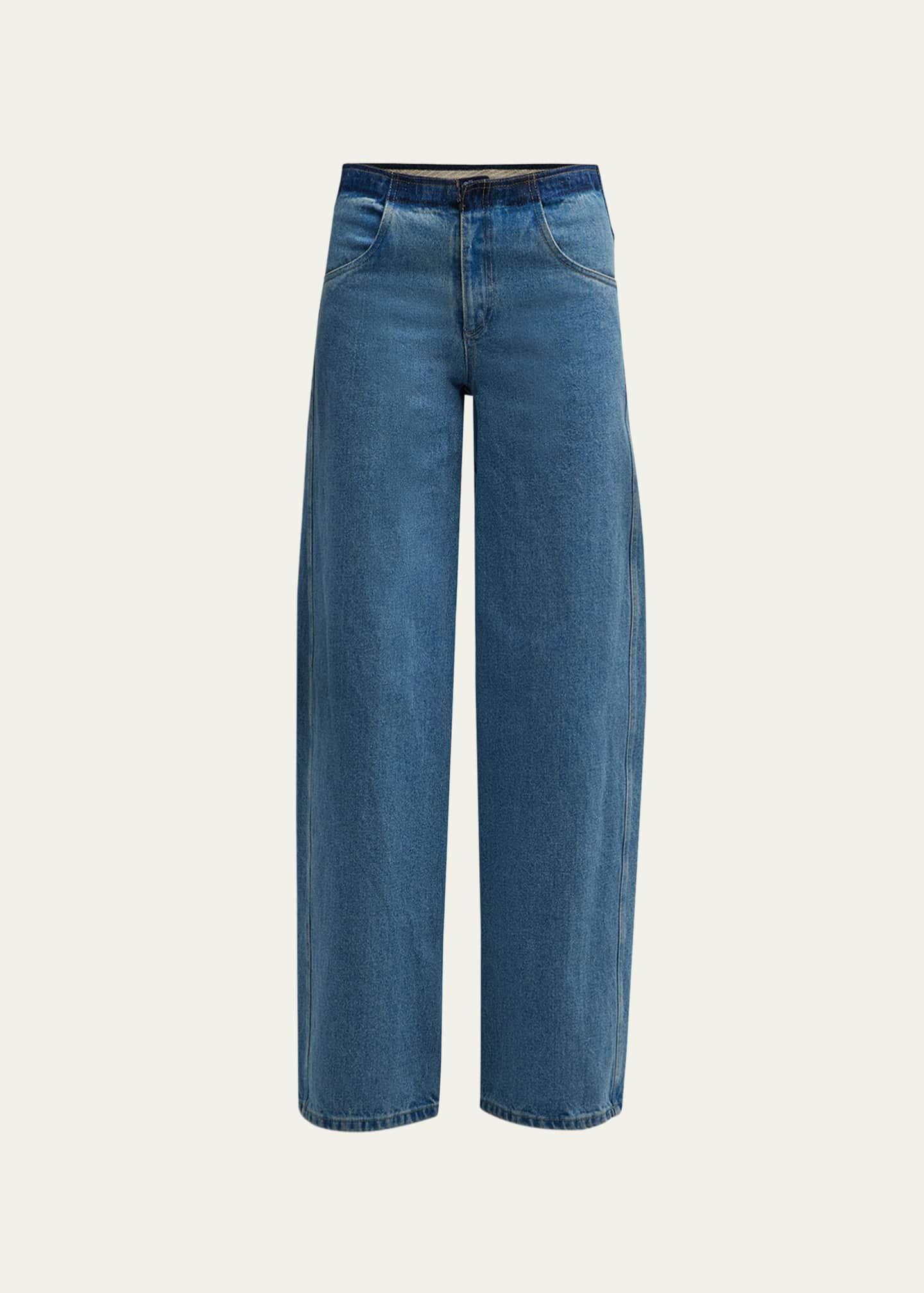 Christopher Esber Deconstructed Denim Straight-Leg Jeans