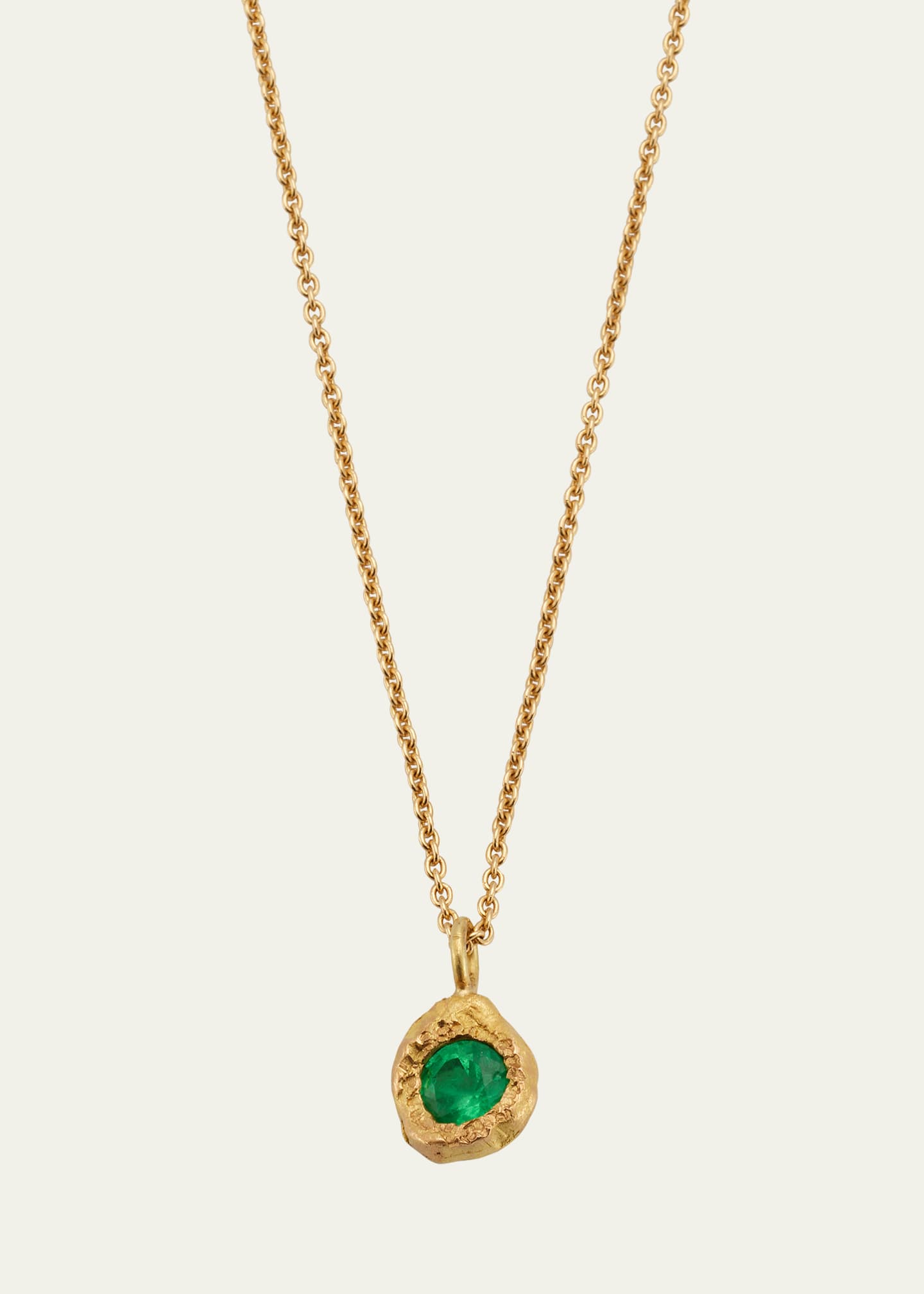 Elhanati Evie 18K Gold Emerald Nugget Pendant Necklace - Bergdorf Goodman