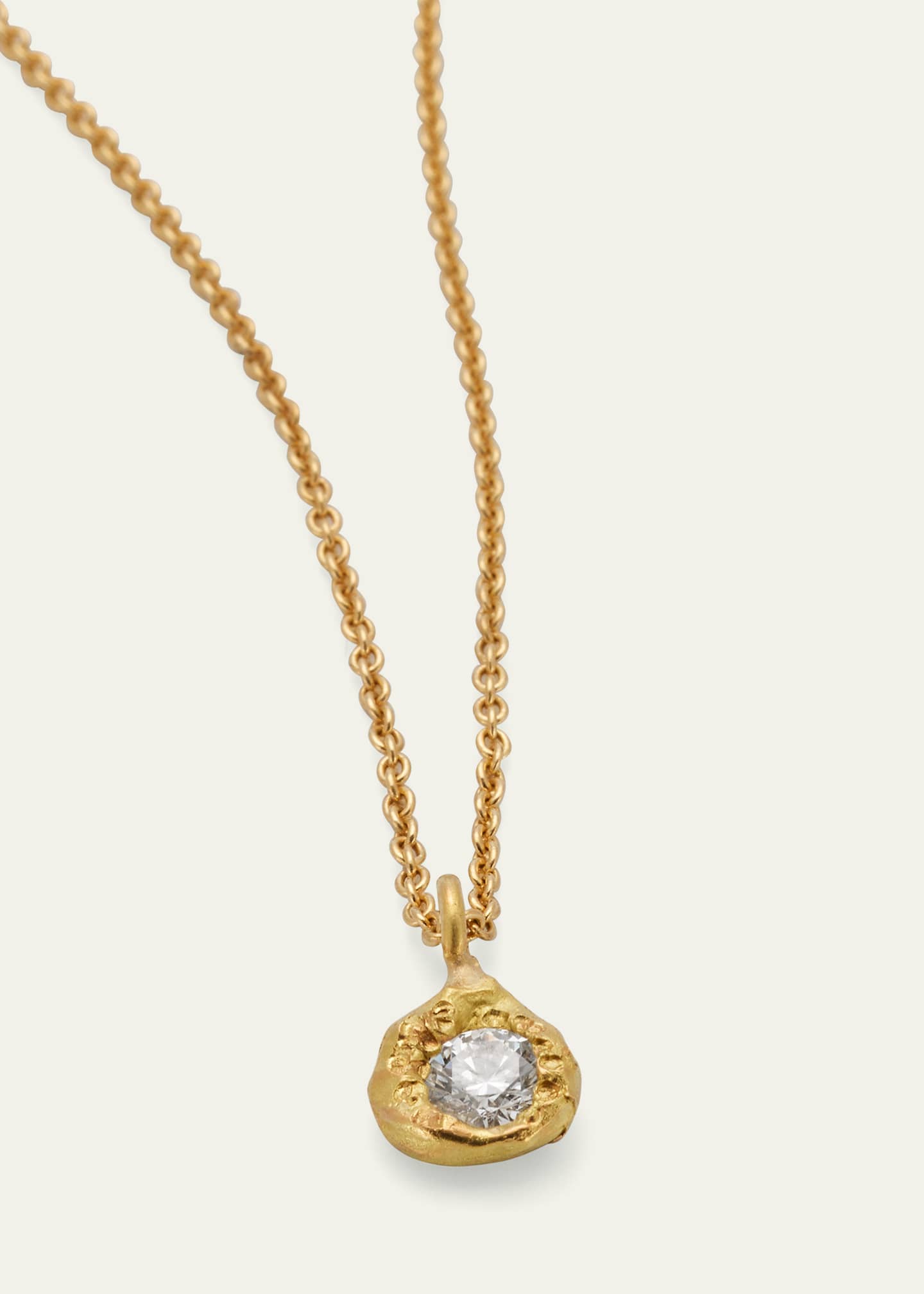 Elhanati Iman 18K Solid Yellow Gold Necklace with Top Wesselton VVS