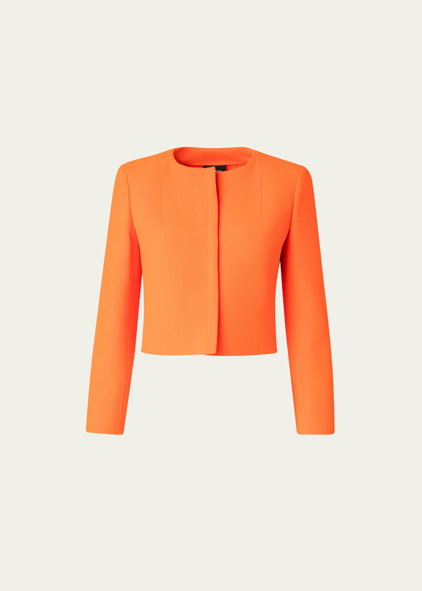 Akris Leo Wool Short Jacket with Hook Closure Bergdorf Goodman