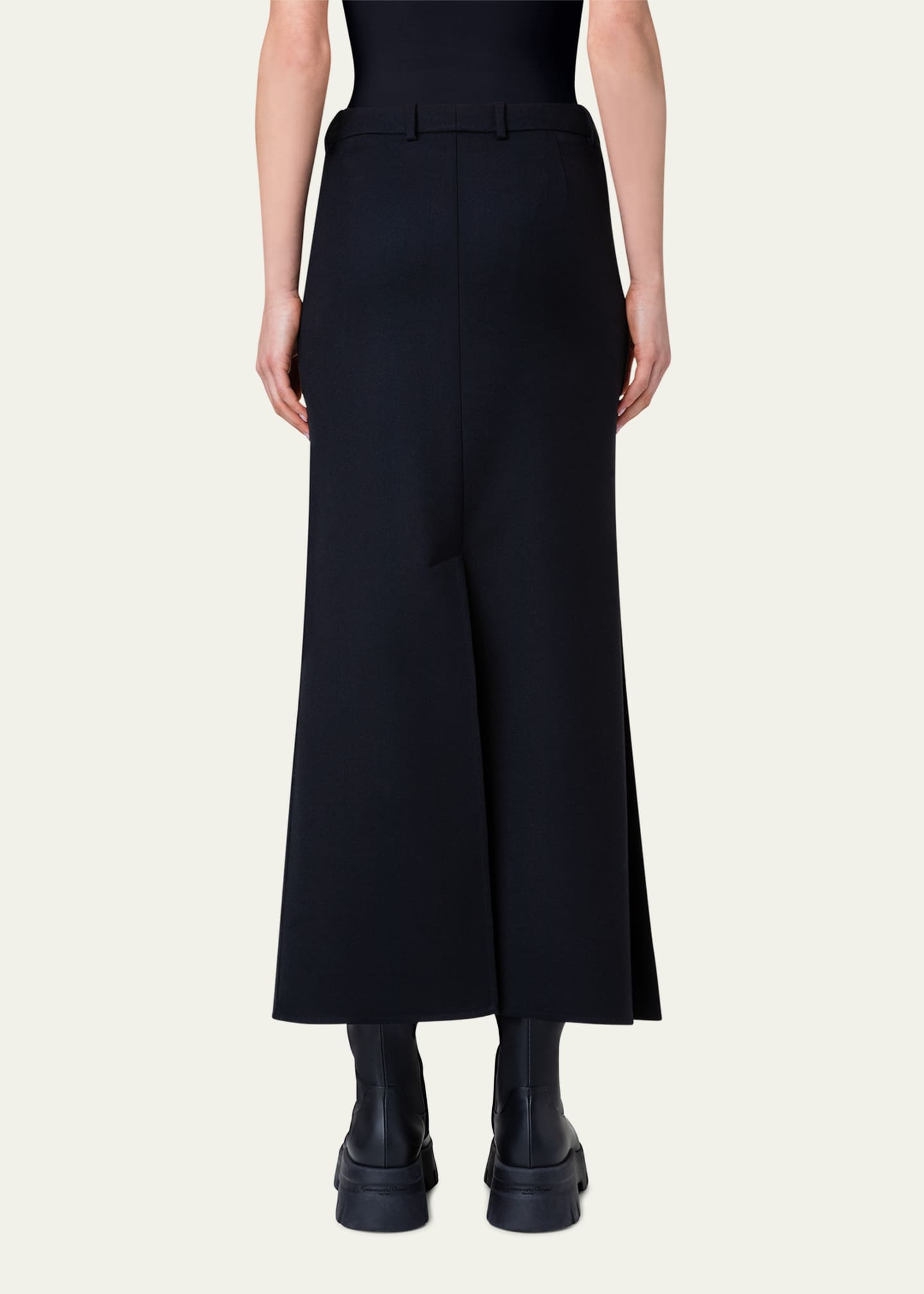 Akris Wool Double-Face Midi Skirt - Bergdorf Goodman