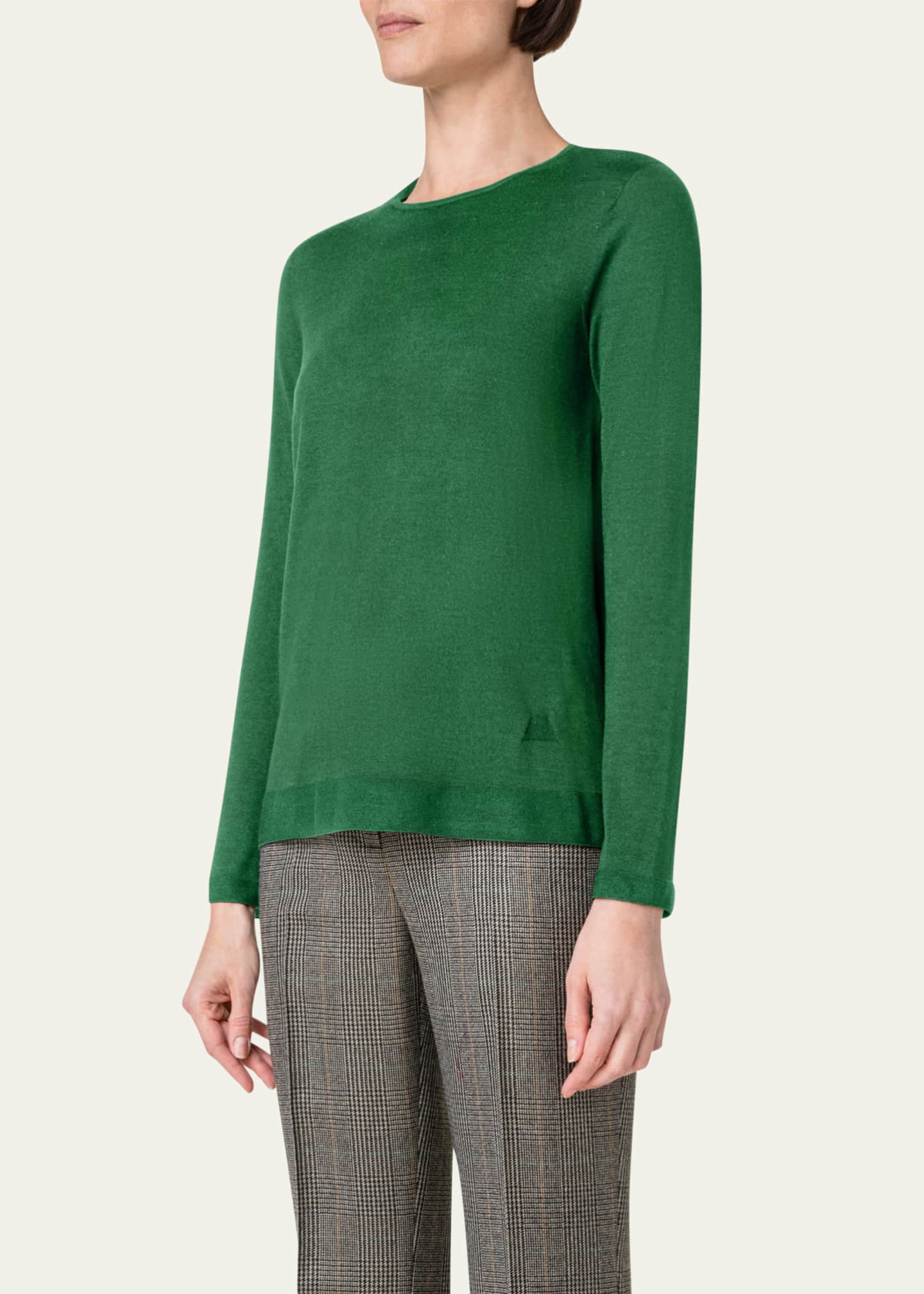 Akris Cashmere Blend Fine Gauge Knit Pullover - Bergdorf Goodman