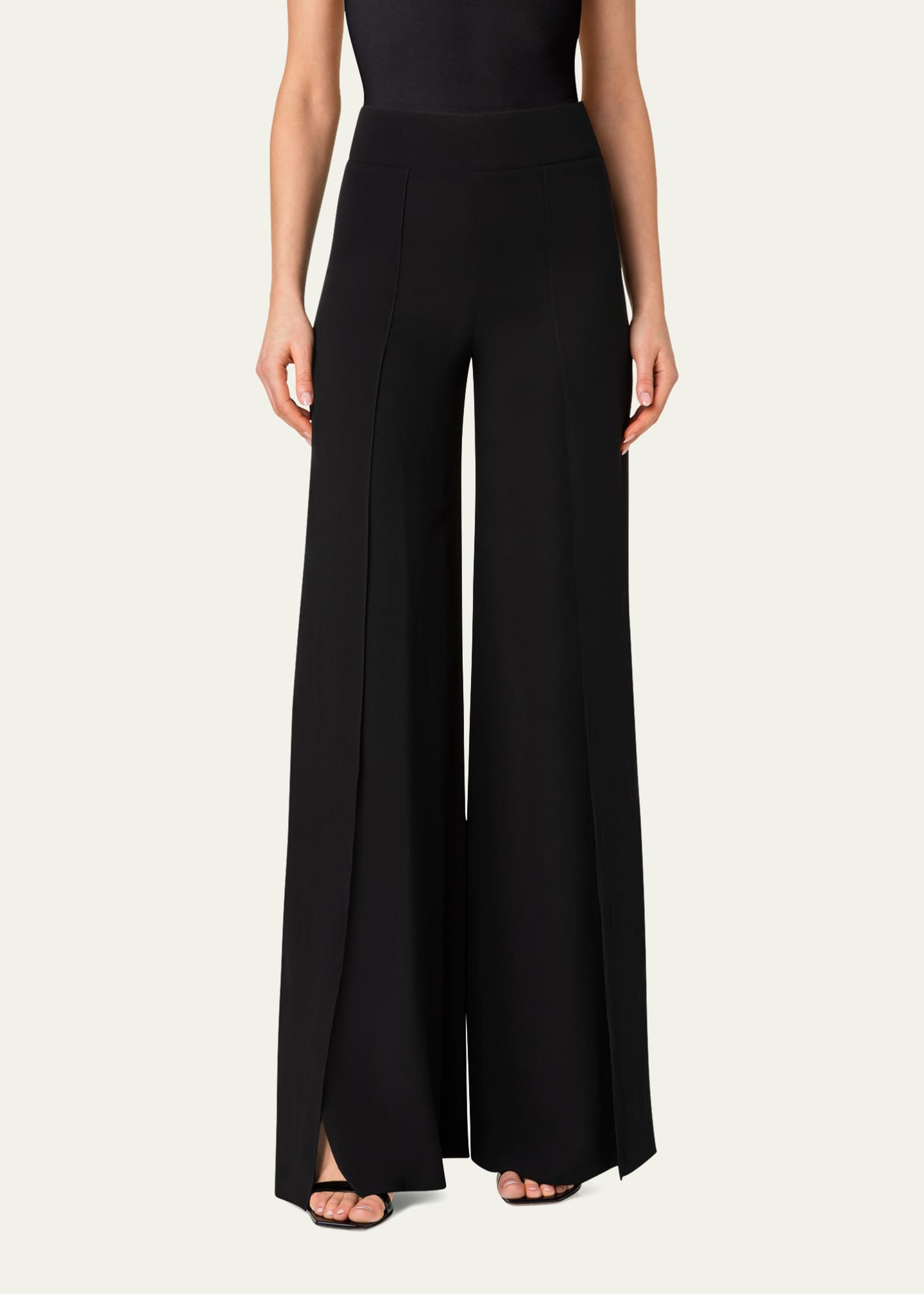 Akris Felia Double Layer Wide-Leg Silk Pants Image 2 of 5