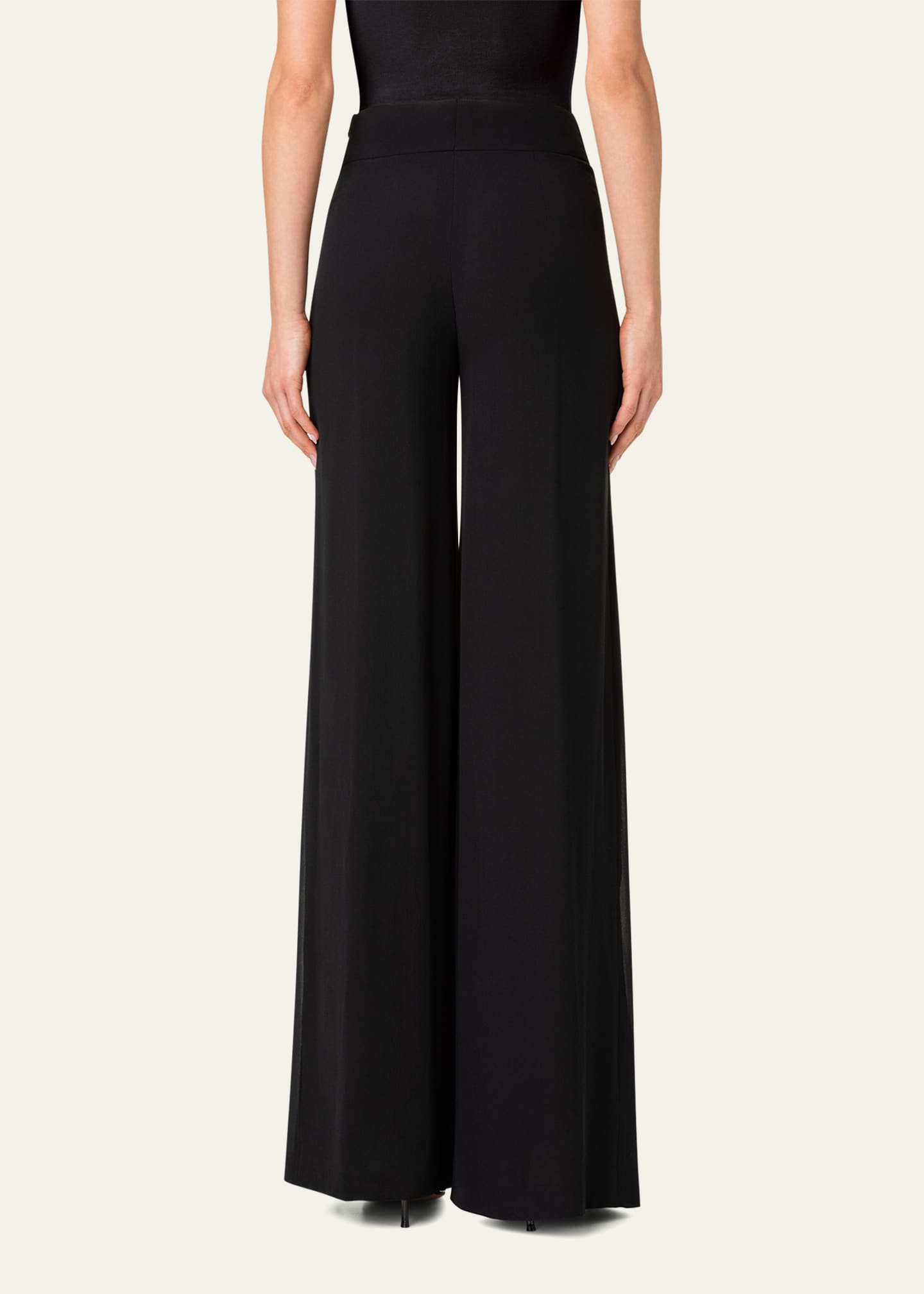 Akris Felia Double Layer Wide-Leg Silk Pants Image 3 of 5