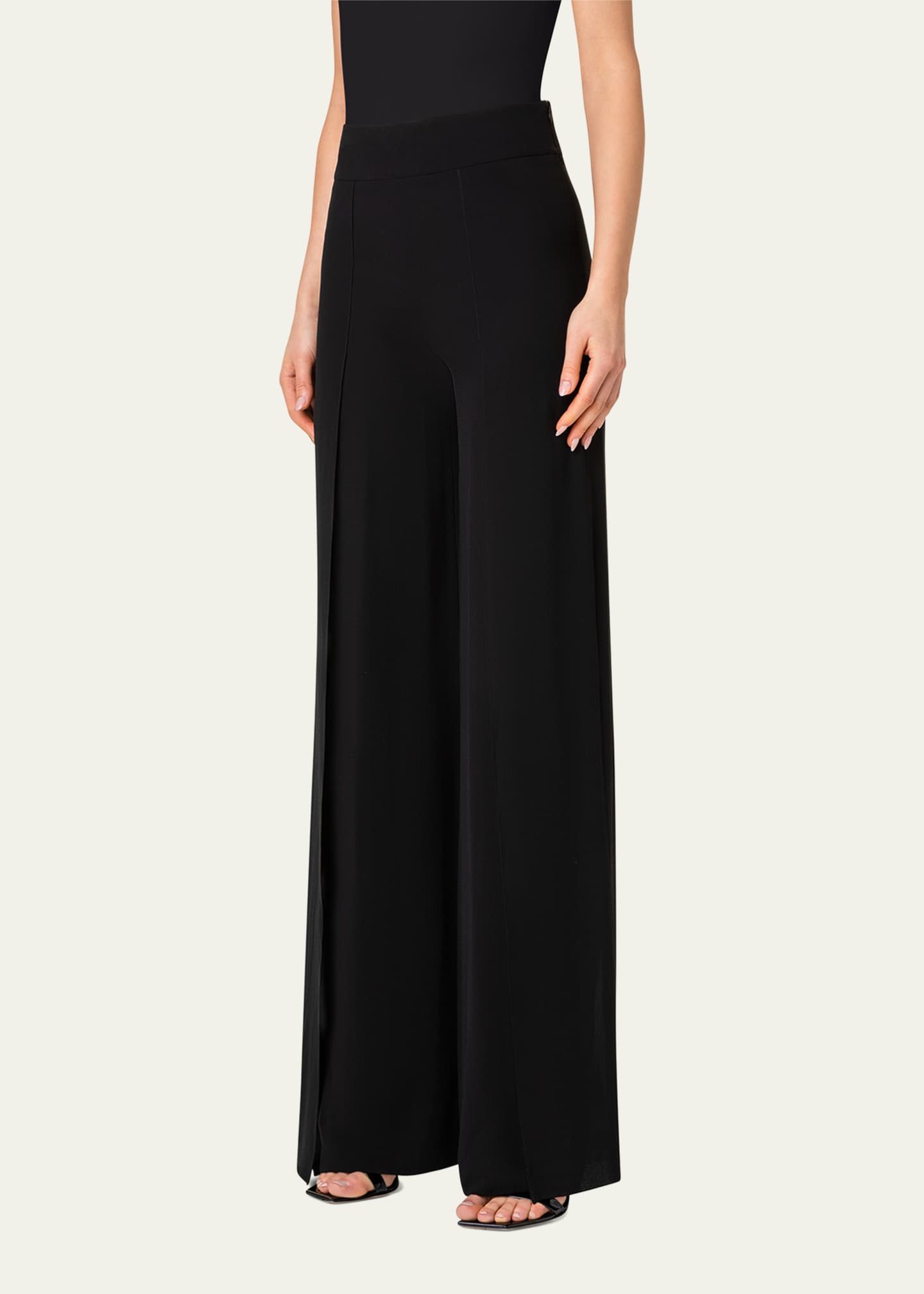 Akris Felia Double Layer Wide-Leg Silk Pants Image 4 of 5