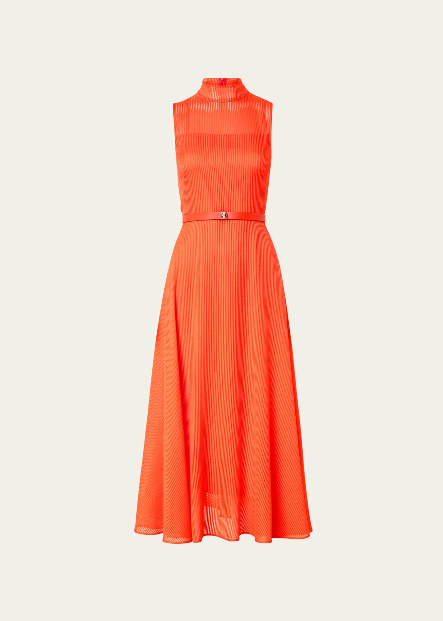 Tesco orange pleated dress deals
