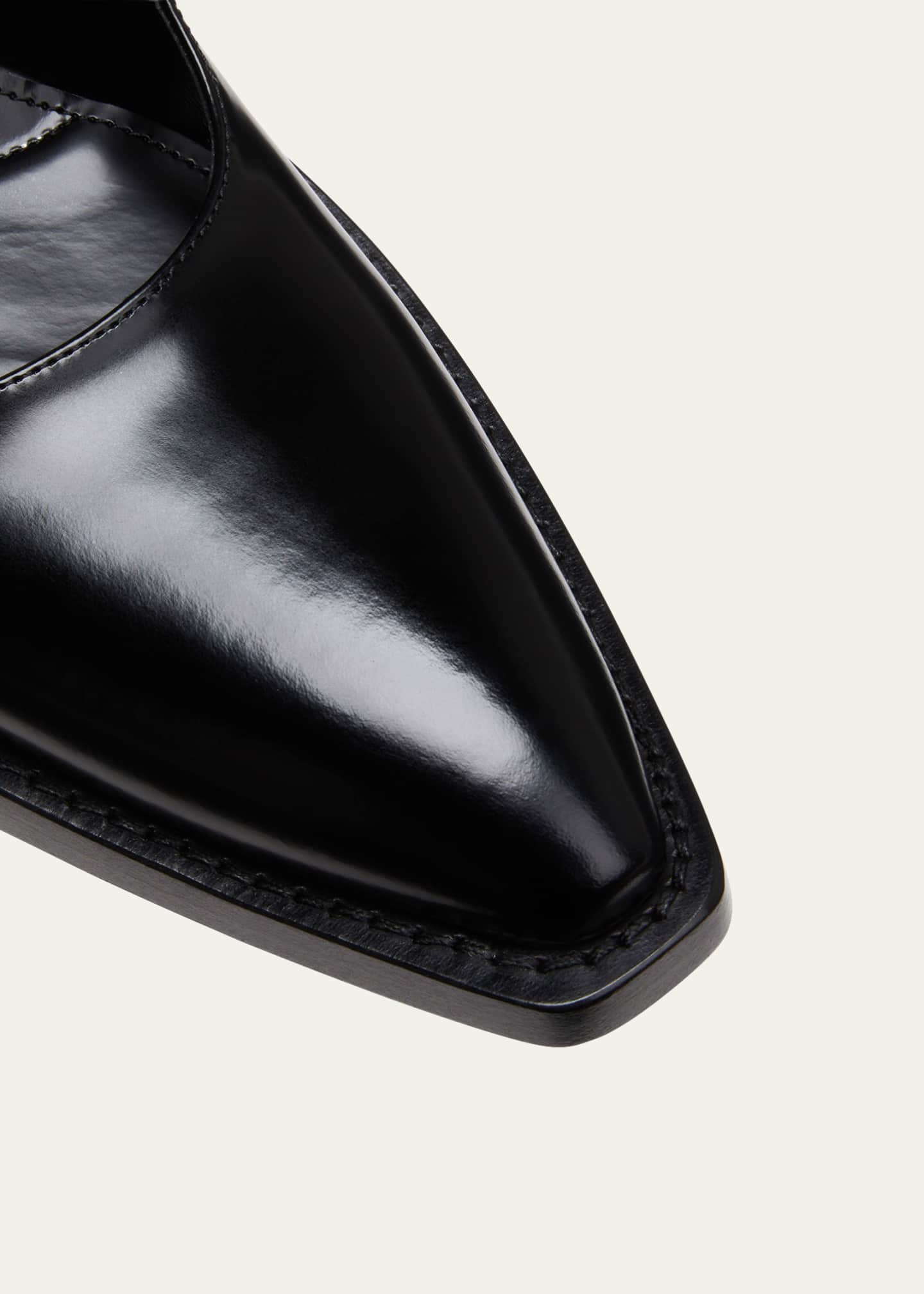 Prada Leather Mary Jane Block Heel Pumps Bergdorf Goodman