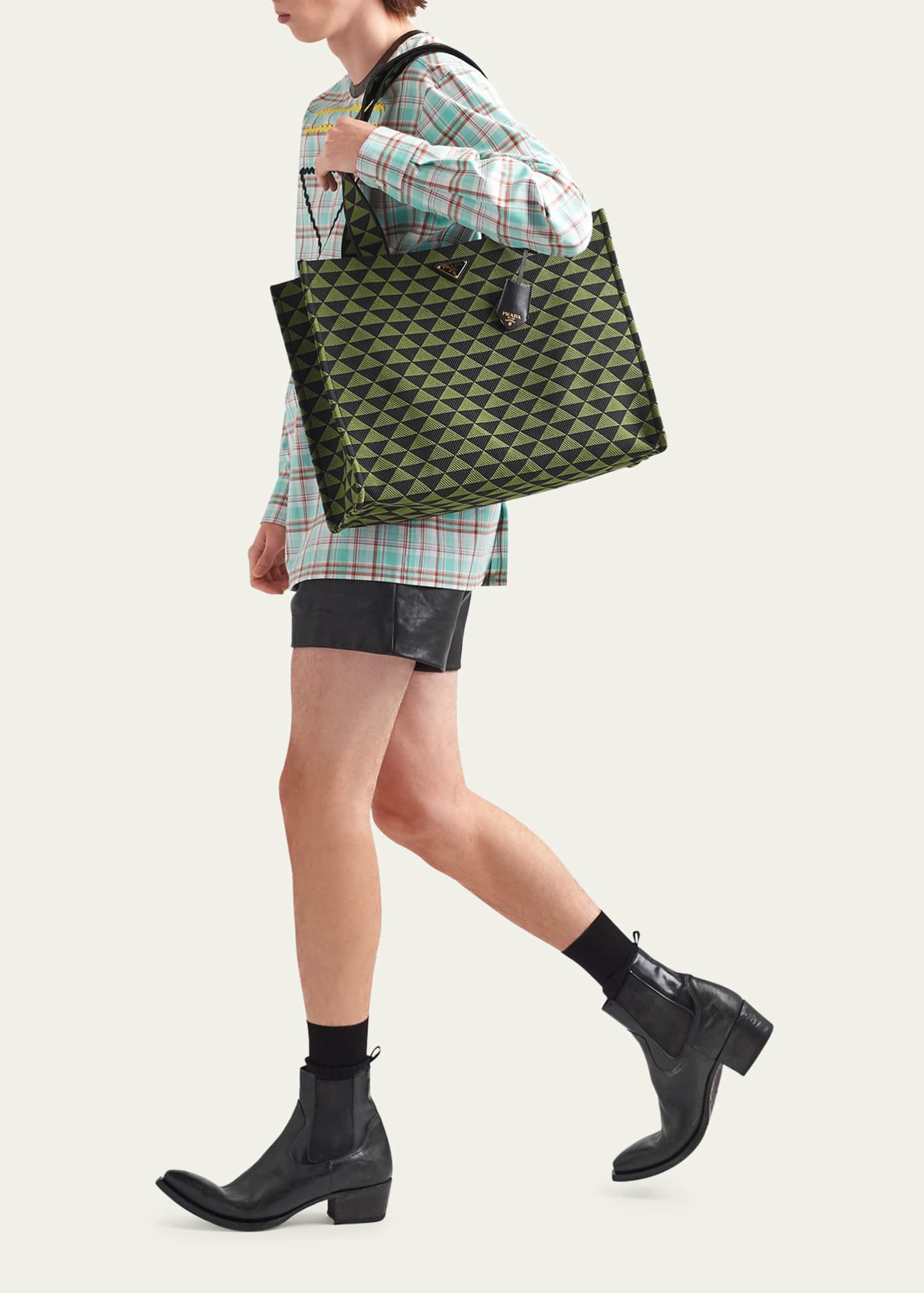 Prada checked bag hot sale